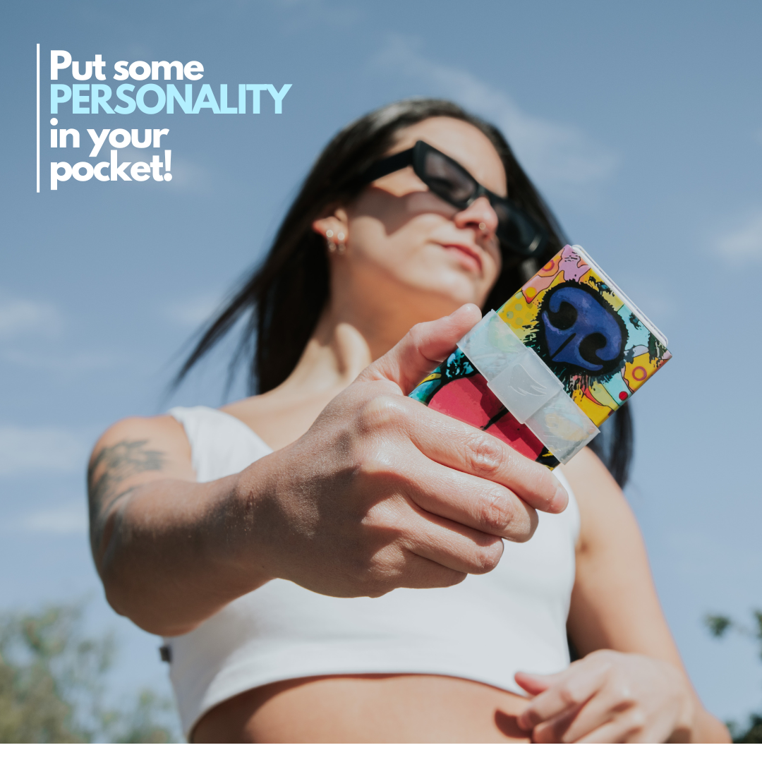 Stylish Ultra Slim Wallet RFID Blocking Premium Aluminum Card Holder W/Trigger to Slide Up Cards - Complete Packaging W/