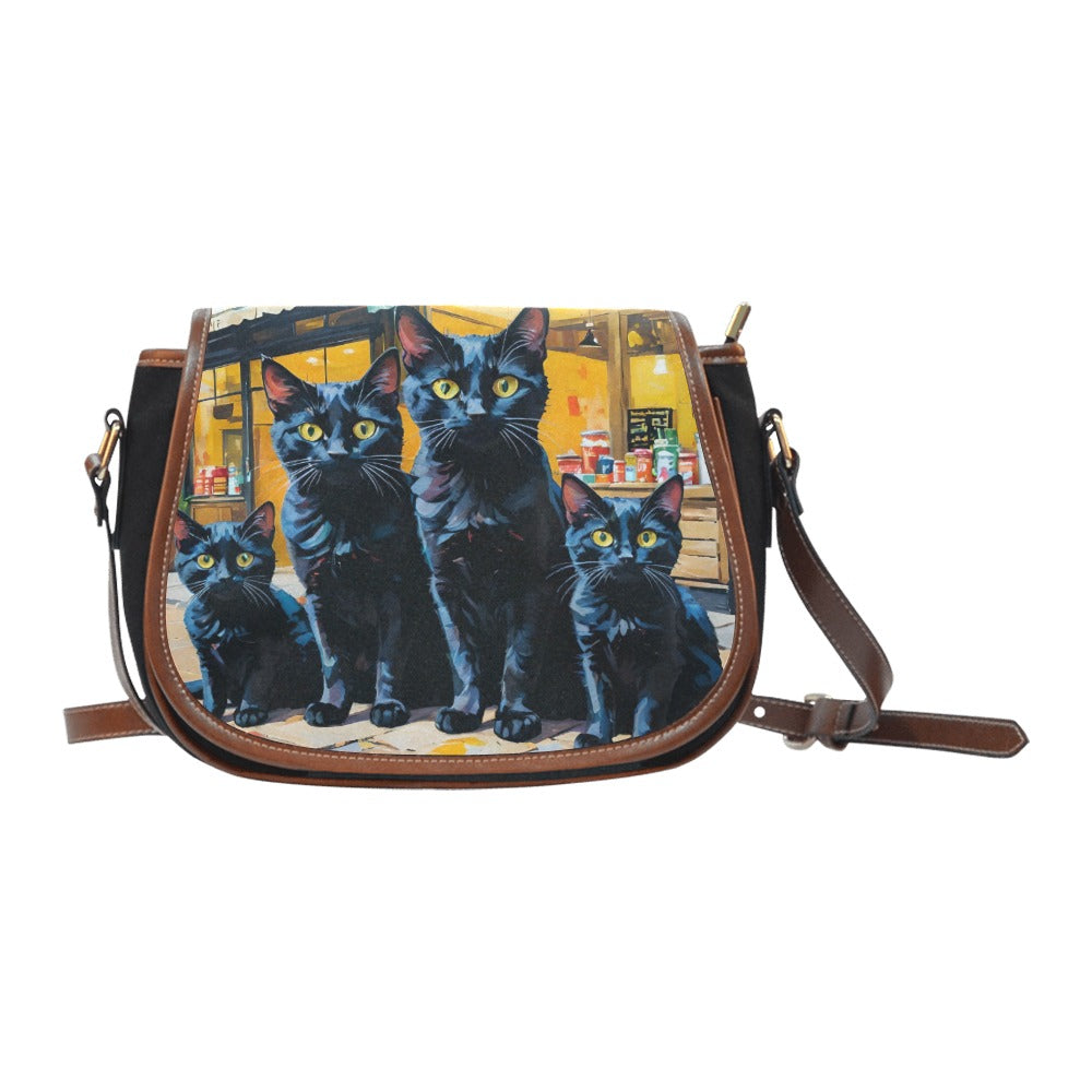Market Kitties Saddle Bag