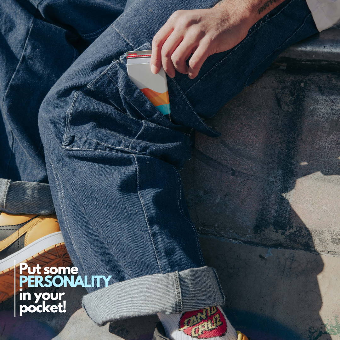 Stylish Ultra Slim Wallet RFID Blocking Premium Aluminum Card Holder W/Trigger to Slide Up Cards - Complete Packaging W/