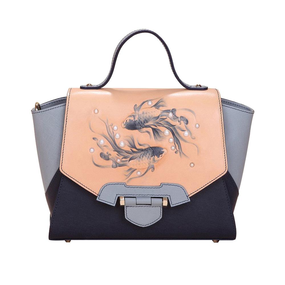 Koi Small Blue Satchel