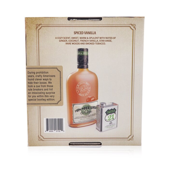 18.21 MAN MADE - Book of Good Grooming Gift Set Volume 4: Spiced Vanilla (Wash 532ml + Oil 60ml)