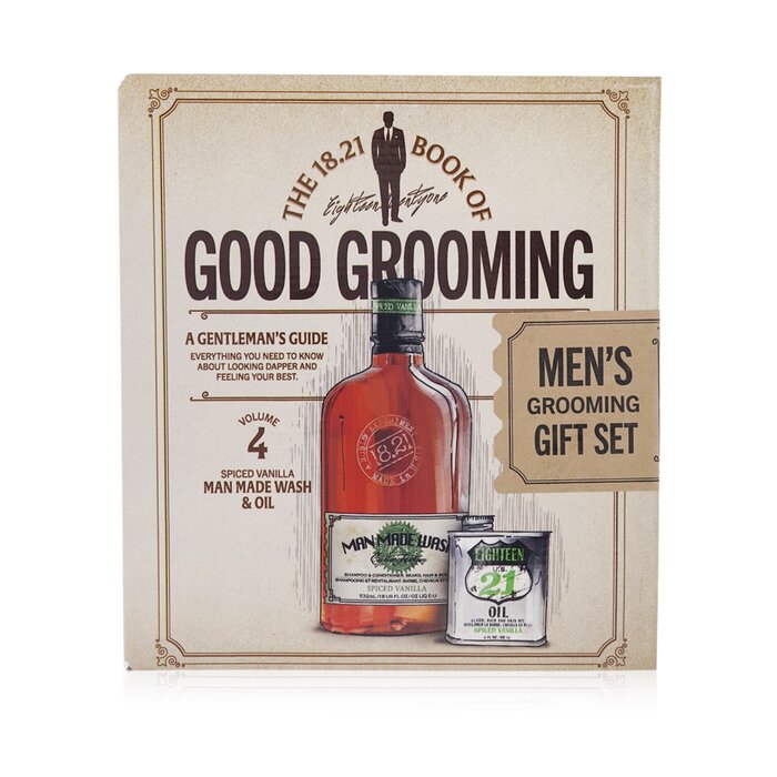 18.21 MAN MADE - Book of Good Grooming Gift Set Volume 4: Spiced Vanilla (Wash 532ml + Oil 60ml)