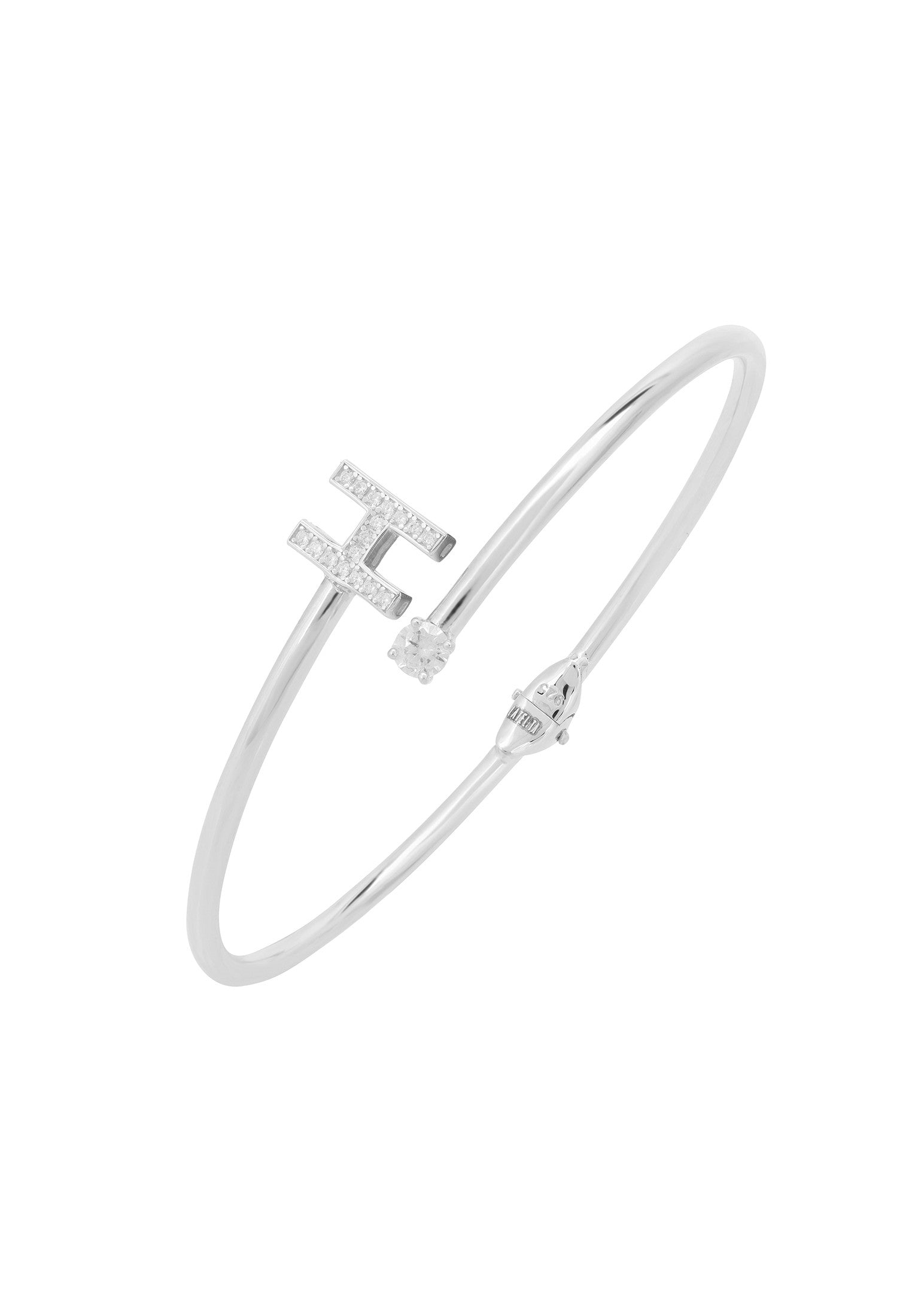 Initial Bangle Silver H