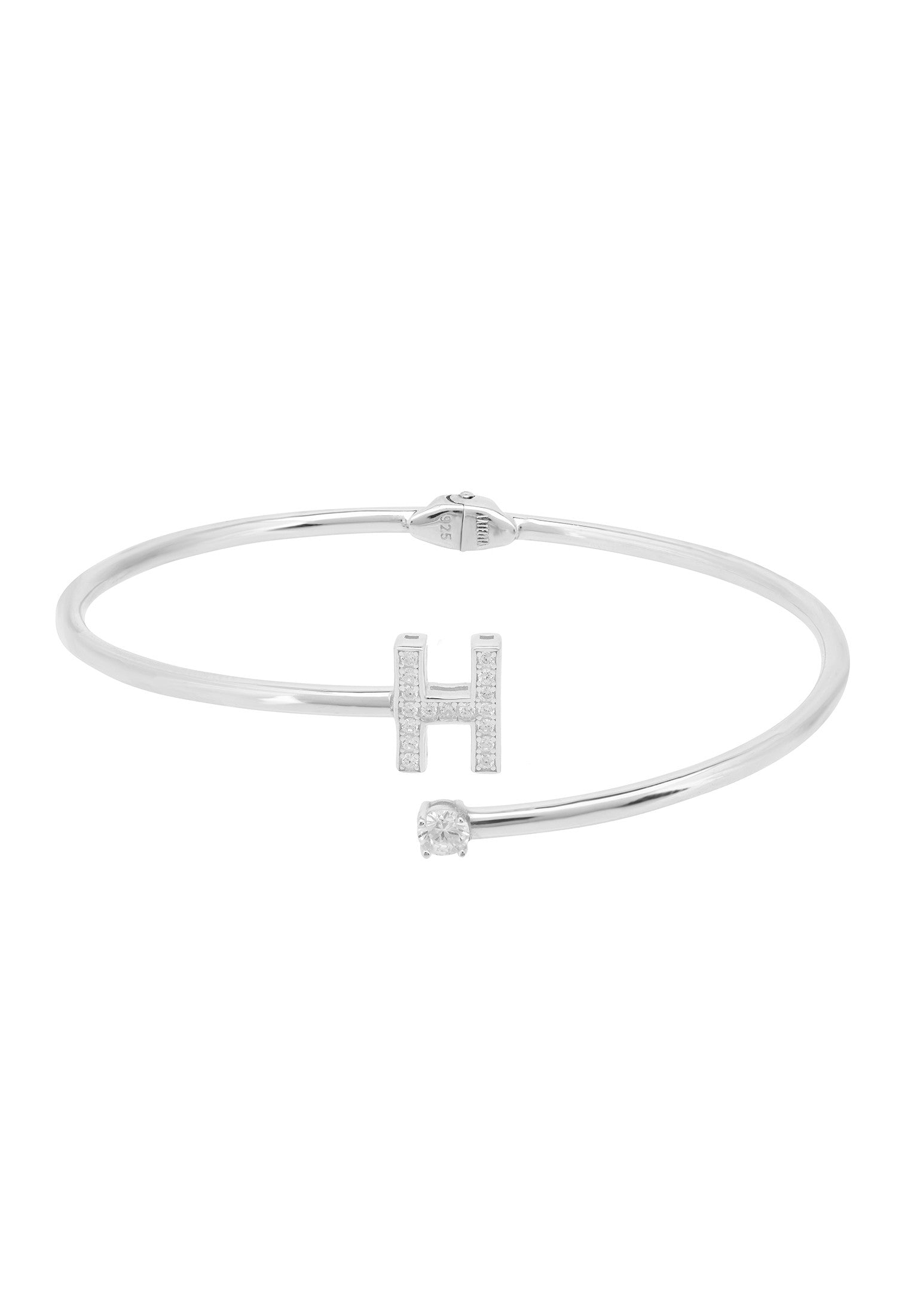 Initial Bangle Silver H