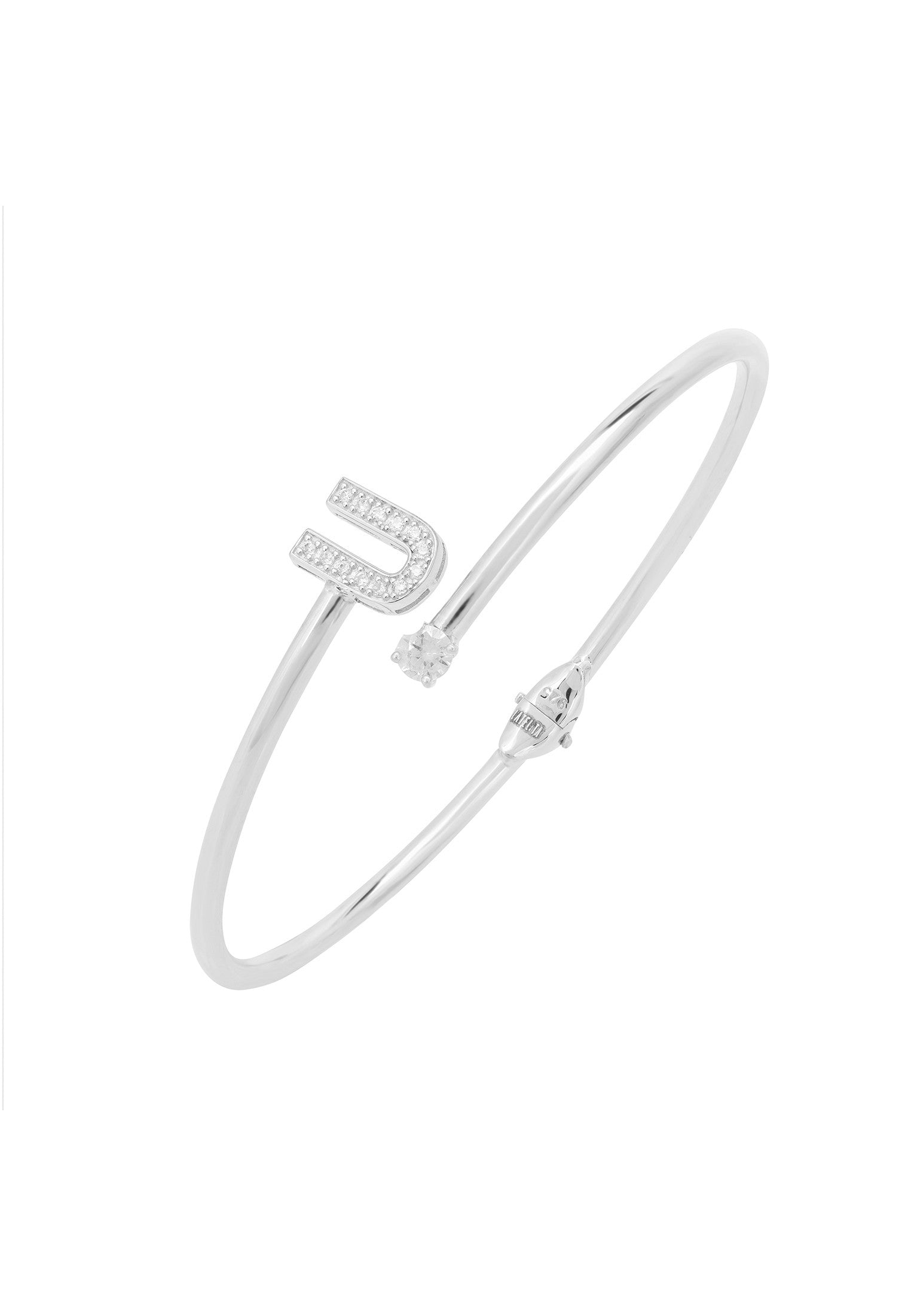 Initial Bangle Silver U