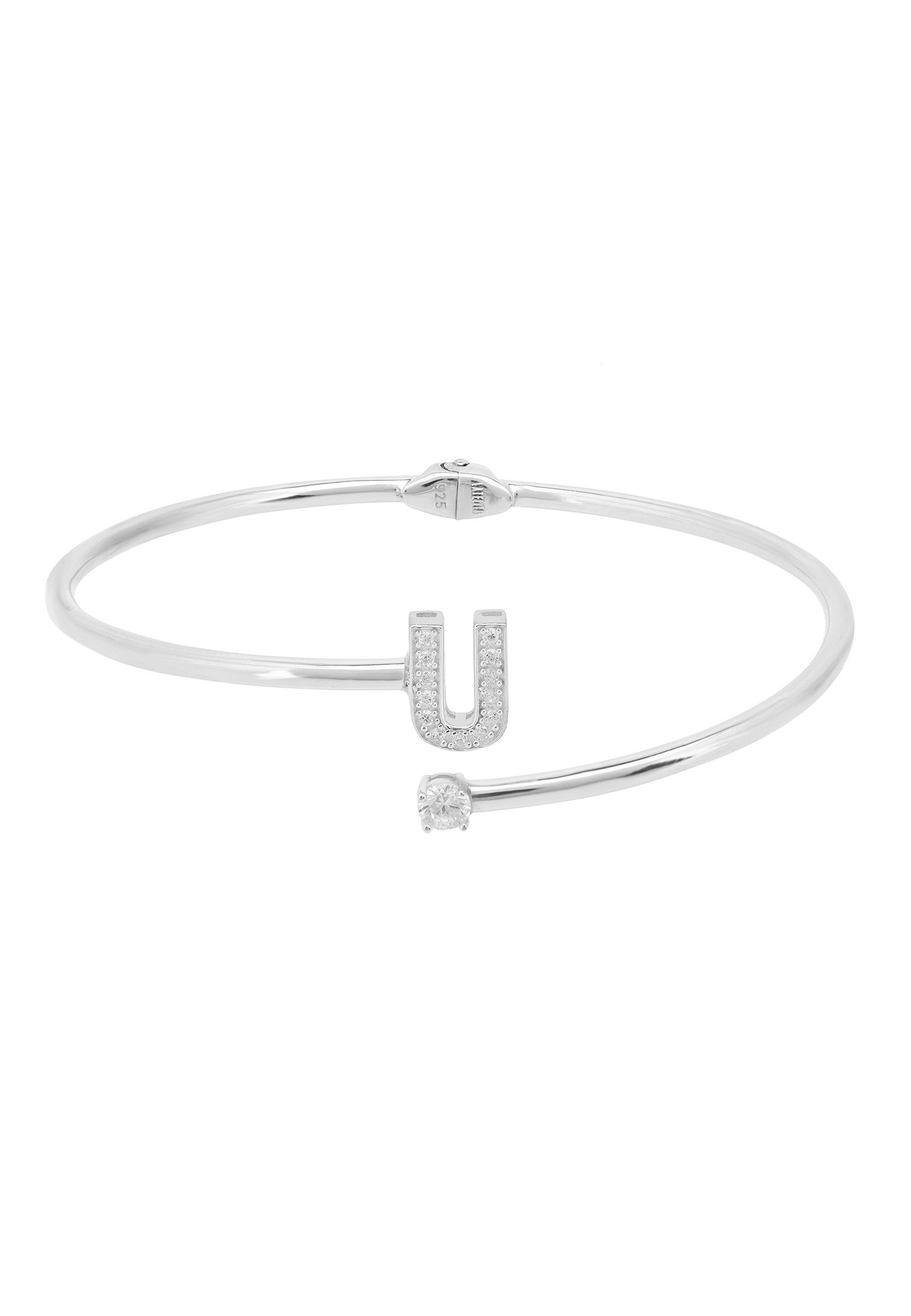 Initial Bangle Silver U