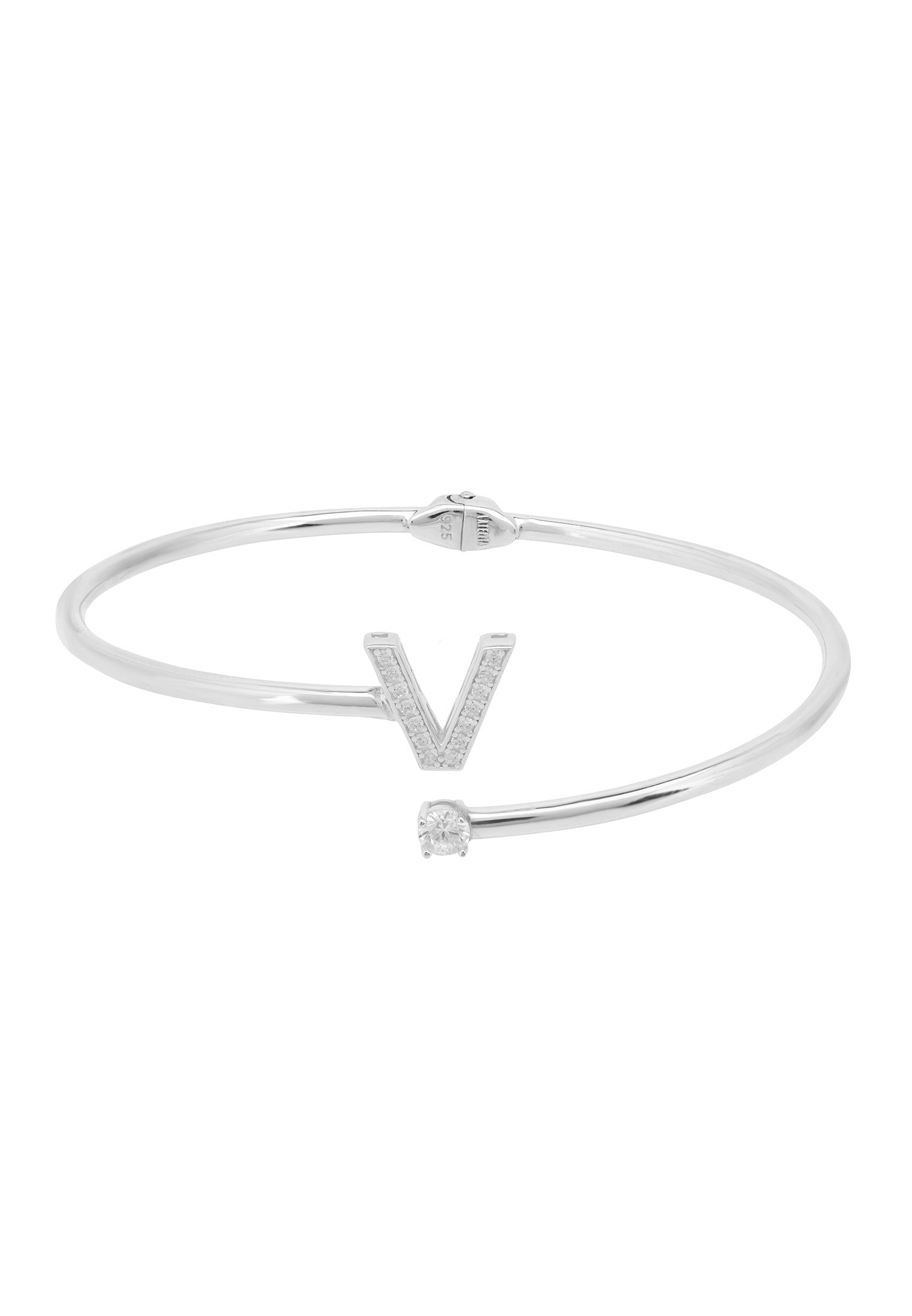 Initial Bangle Silver V