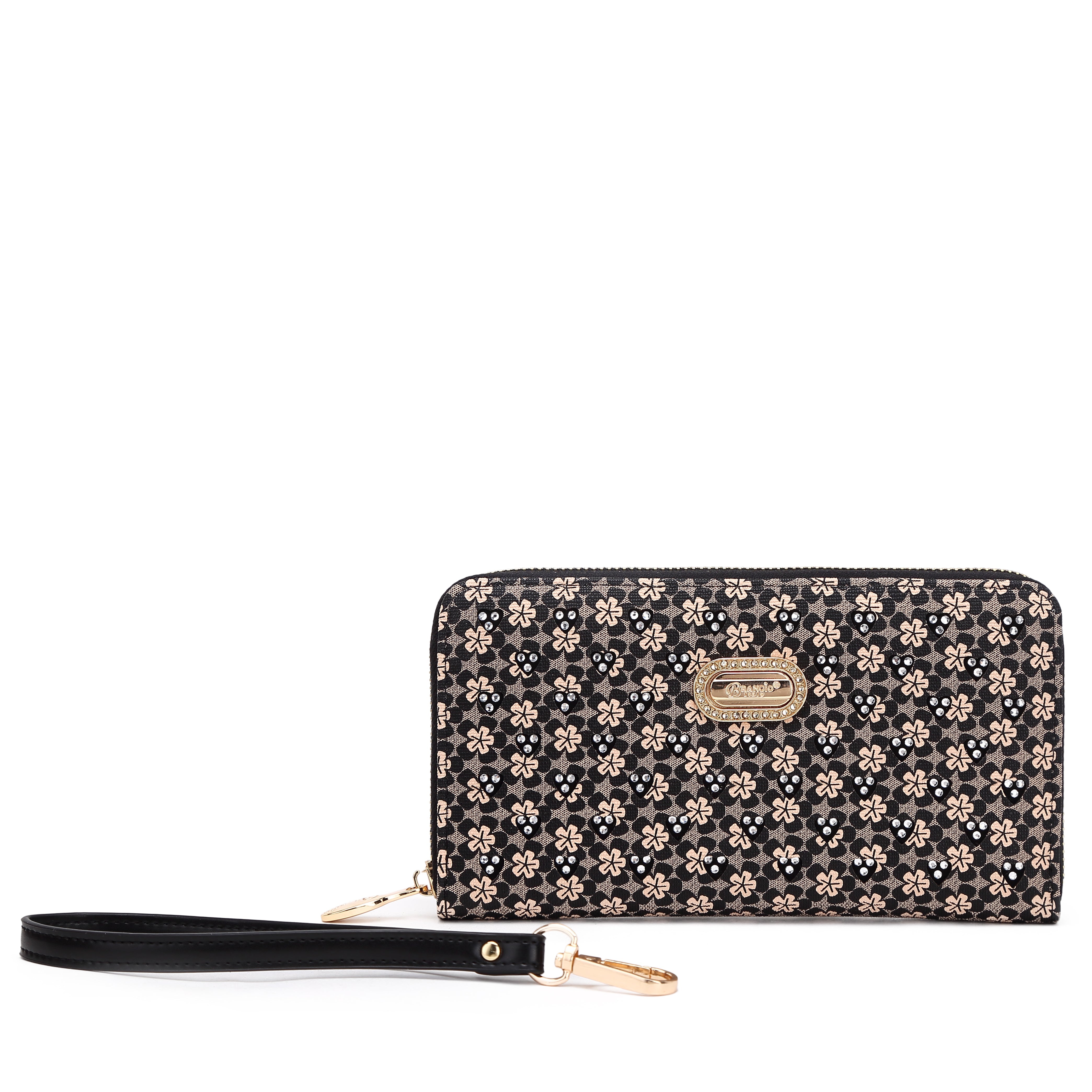 Brangio Italy Luxe Floral Zip-Around Wallet