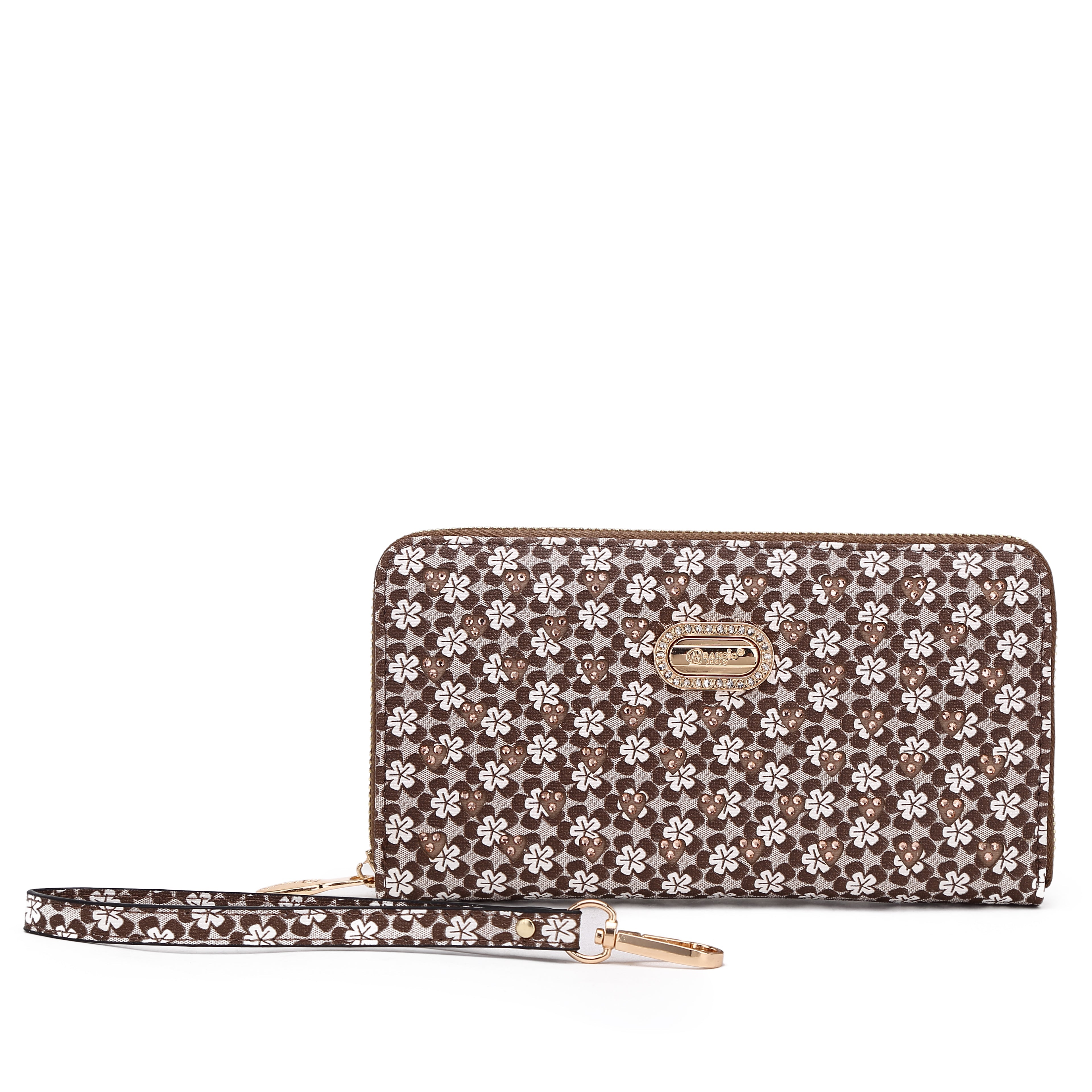 Brangio Italy Luxe Floral Zip-Around Wallet