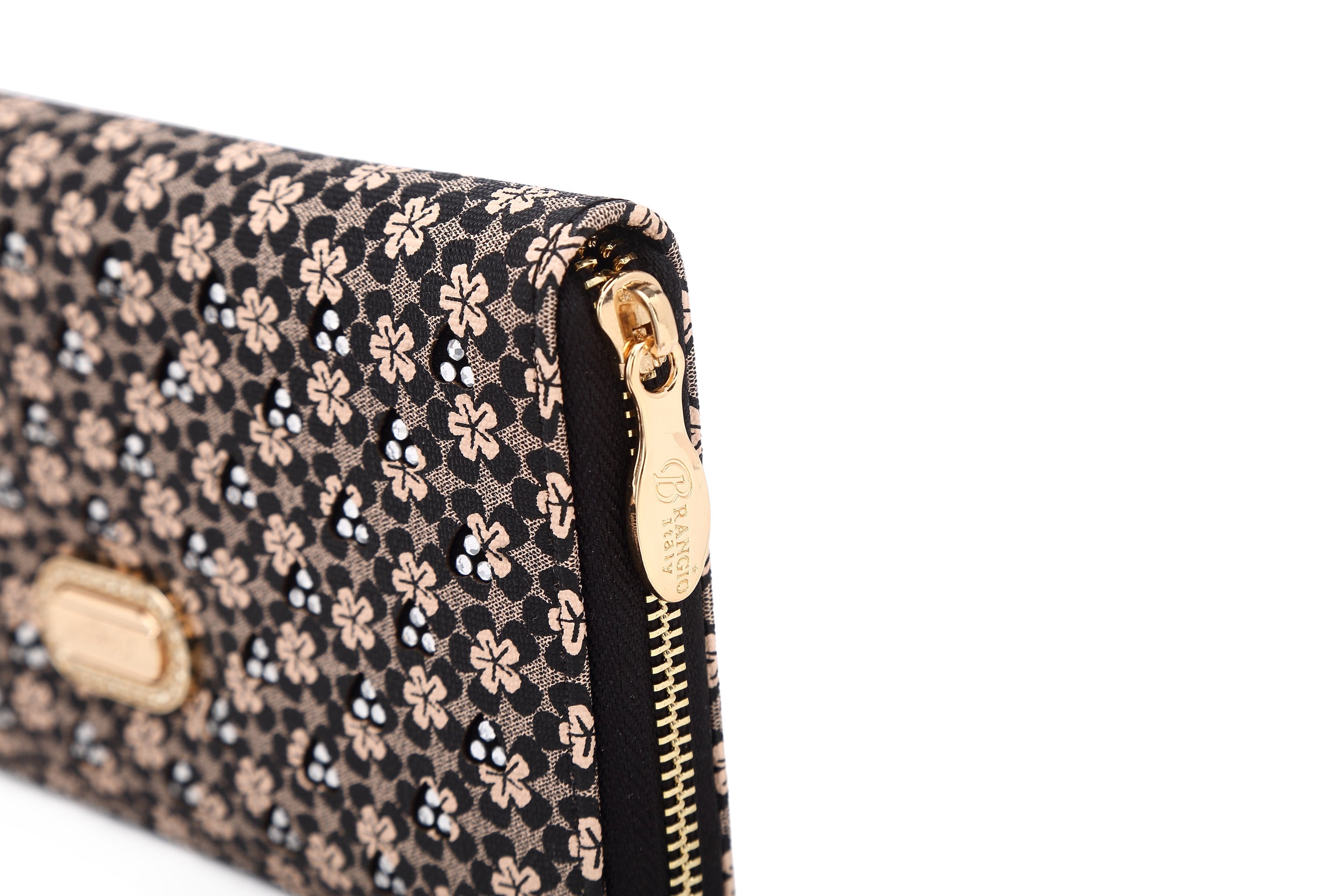 Brangio Italy Luxe Floral Zip-Around Wallet