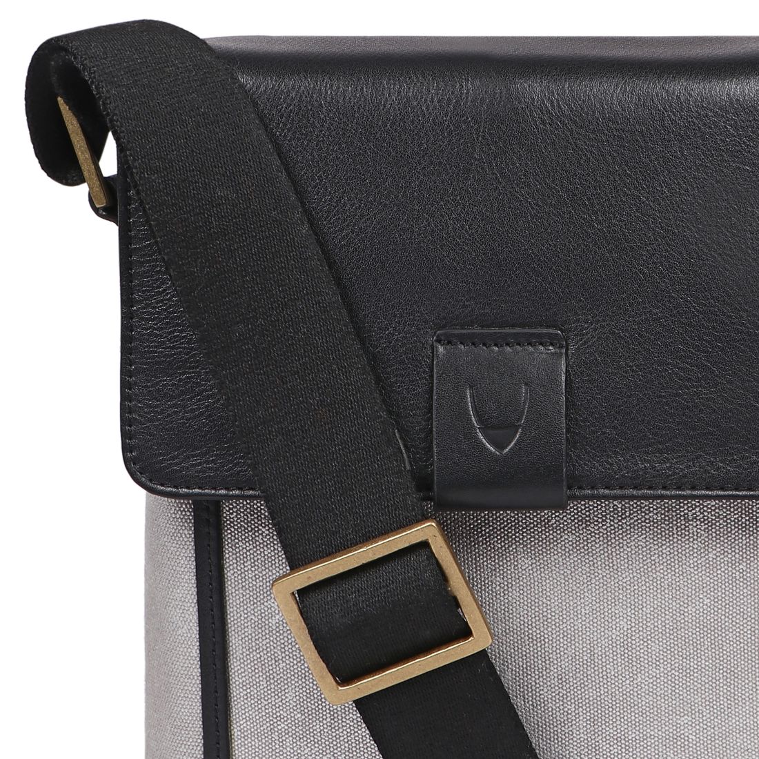 Aiden Genuine Leather and Canvas Mini Crossbody Men/Women Messenger Bag/Travel Bag / 10.5