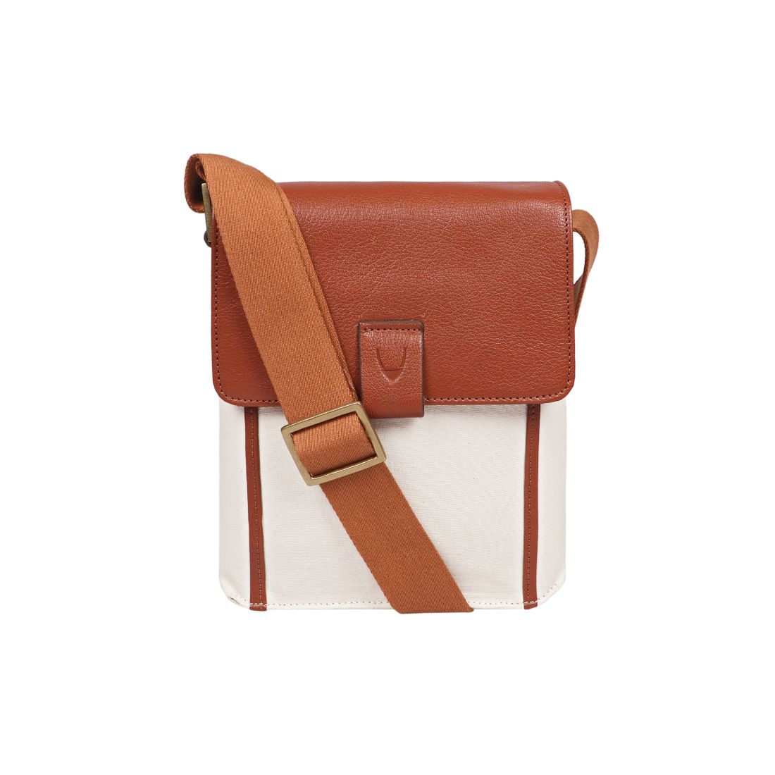 Aiden Genuine Leather and Canvas Mini Crossbody Men/Women Messenger Bag/Travel Bag / 10.5