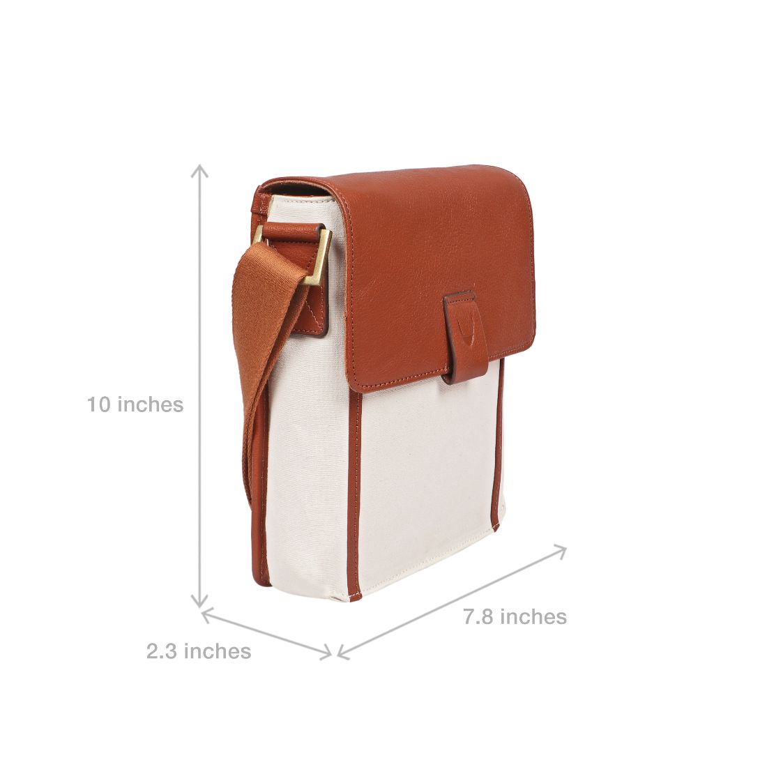 Aiden Genuine Leather and Canvas Mini Crossbody Men/Women Messenger Bag/Travel Bag / 10.5