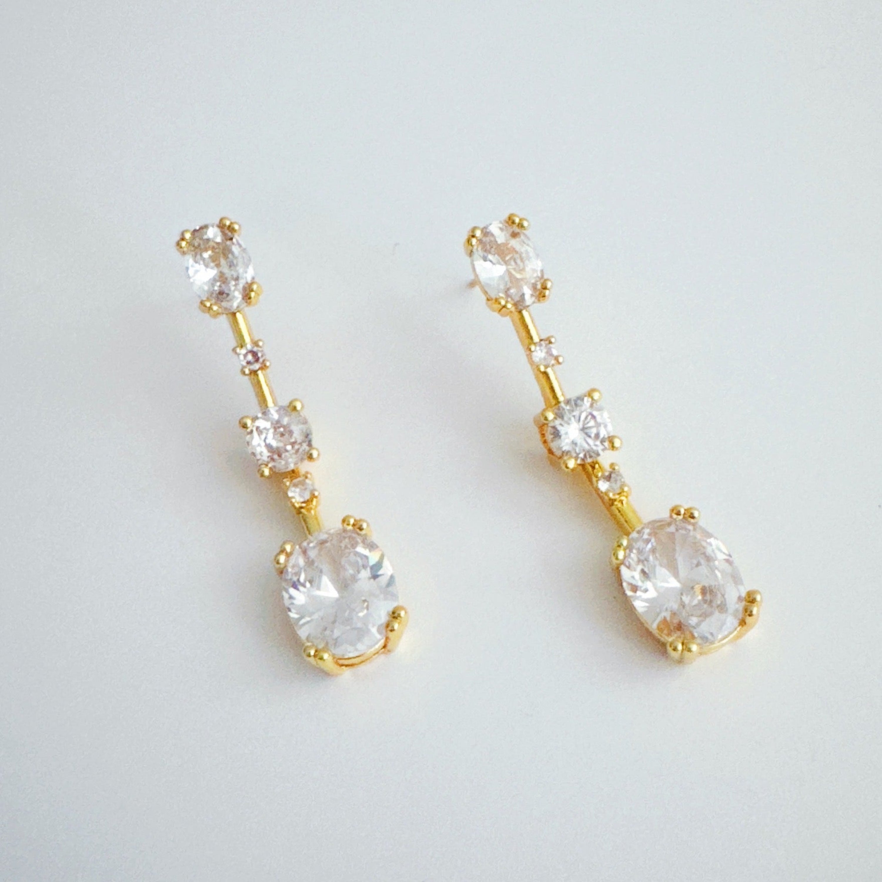 Brilliant CZ Drop Earrings