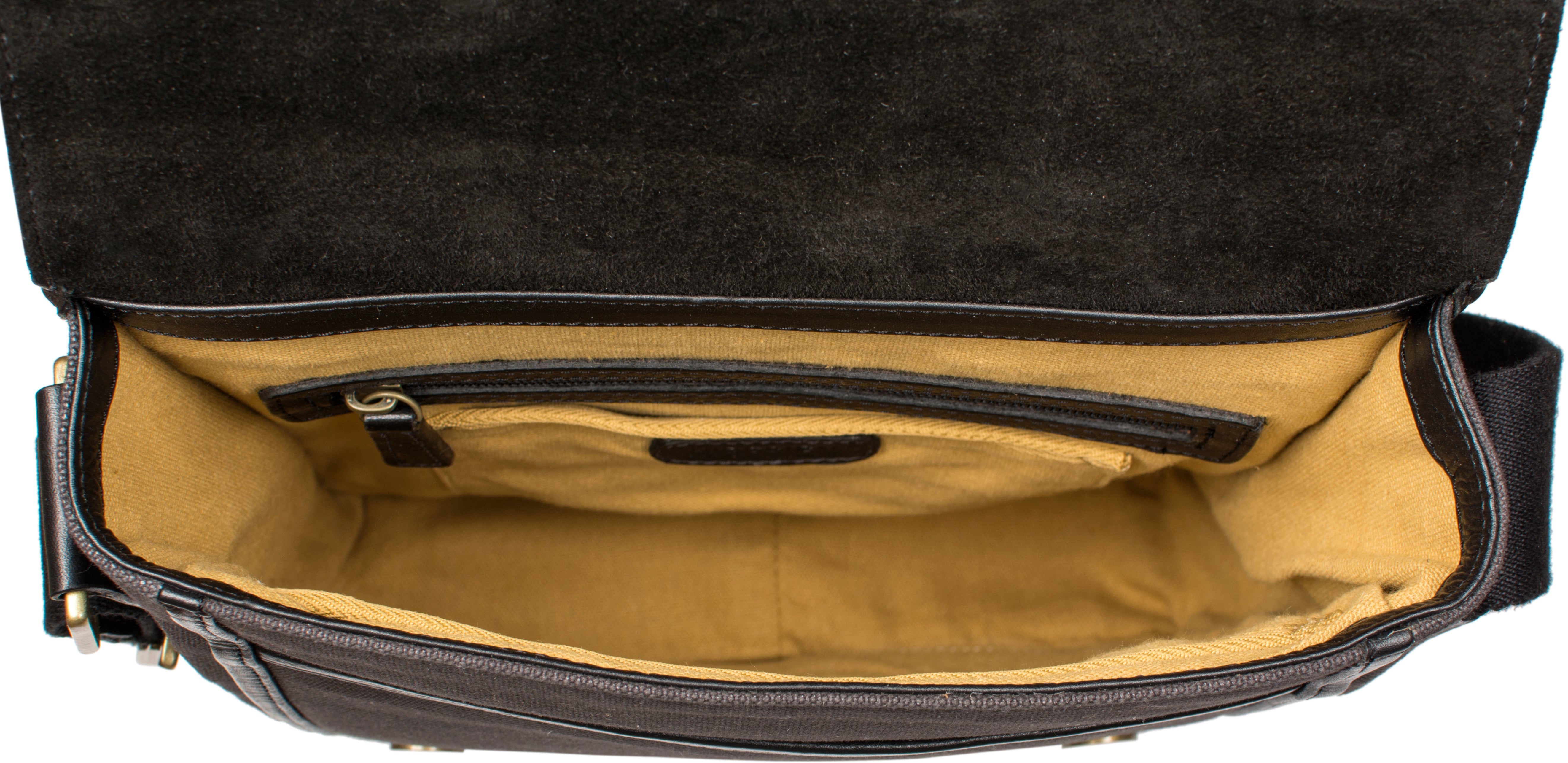 Aiden Genuine Leather and Canvas Medium Crossbody Men/Women Shoulder Messenger Bag/Travel Bag / 10.5