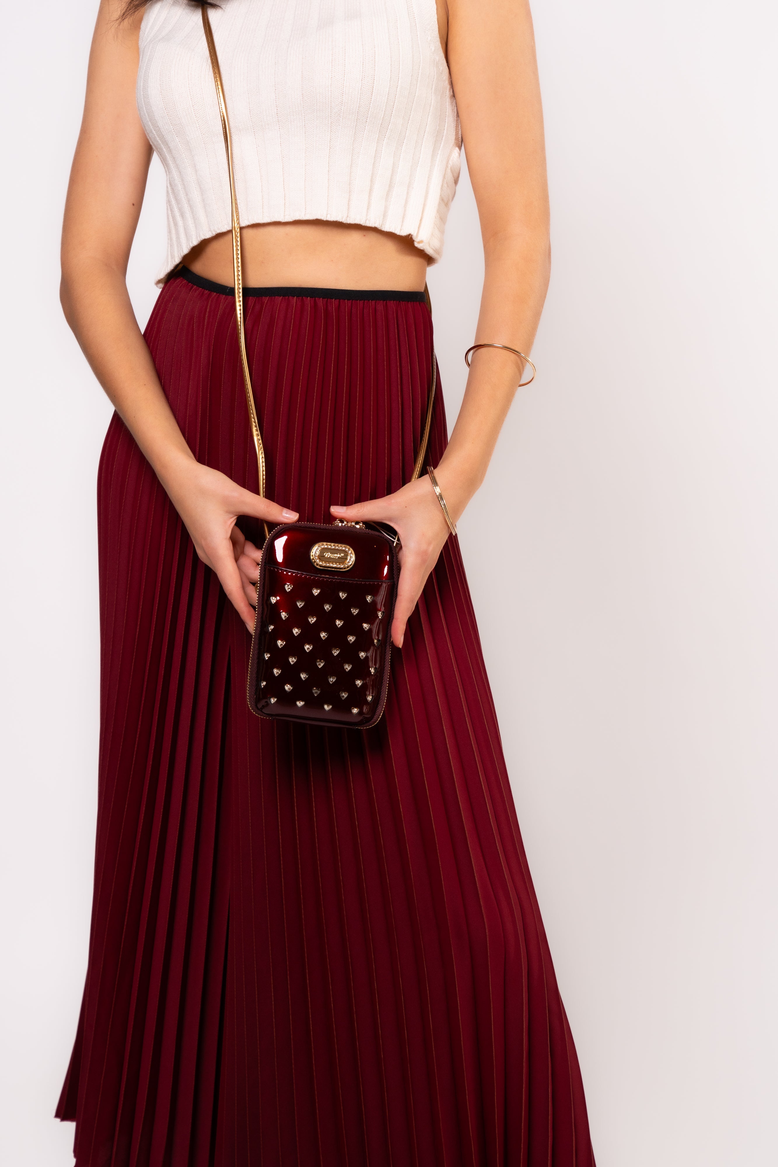 Brangio Luxe Heart Cutout Crossbody Bag
