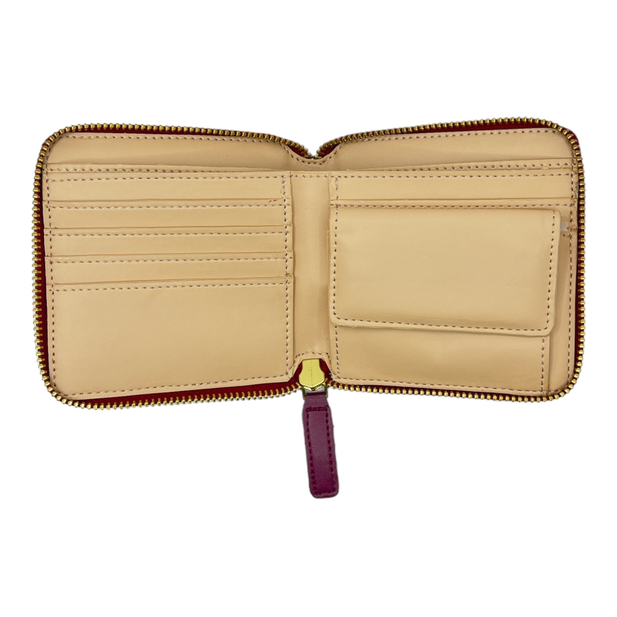 Kivik | Apple Leather Small Zip Wallet - Wine Red