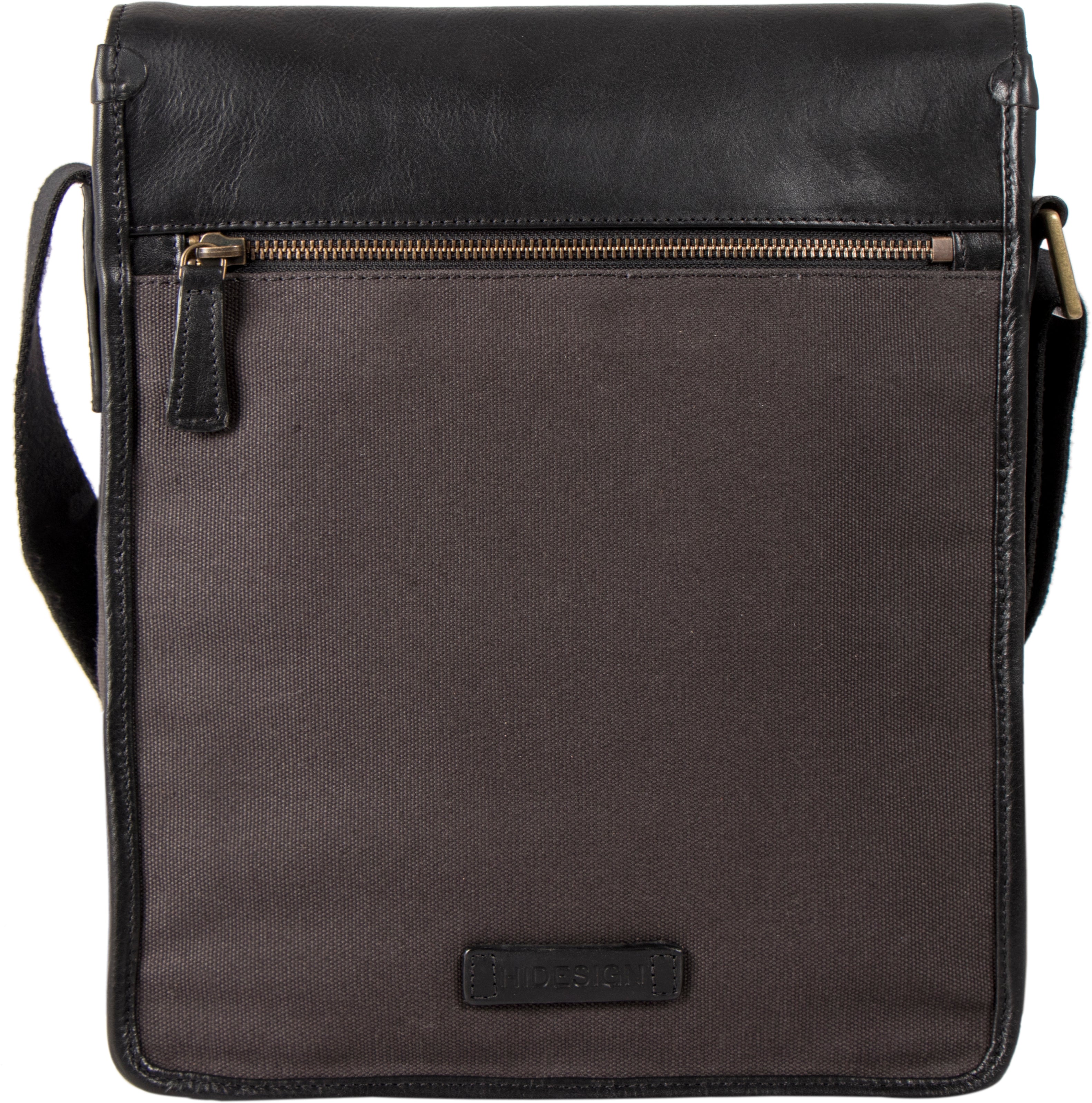 Aiden Genuine Leather and Canvas Medium Crossbody Men/Women Shoulder Messenger Bag/Travel Bag / 10.5