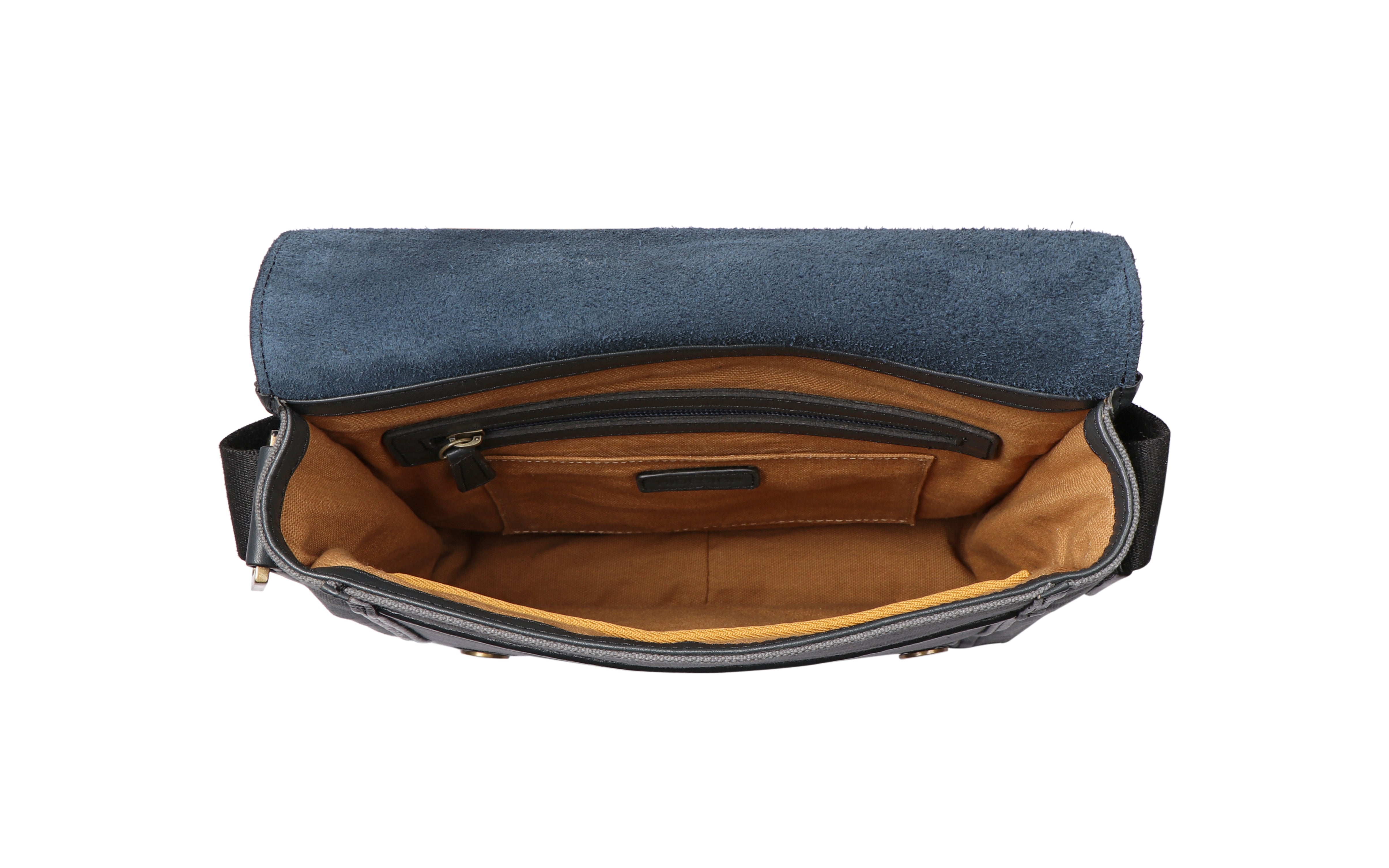 Aiden Genuine Leather and Canvas Medium Crossbody Men/Women Shoulder Messenger Bag/Travel Bag / 10.5