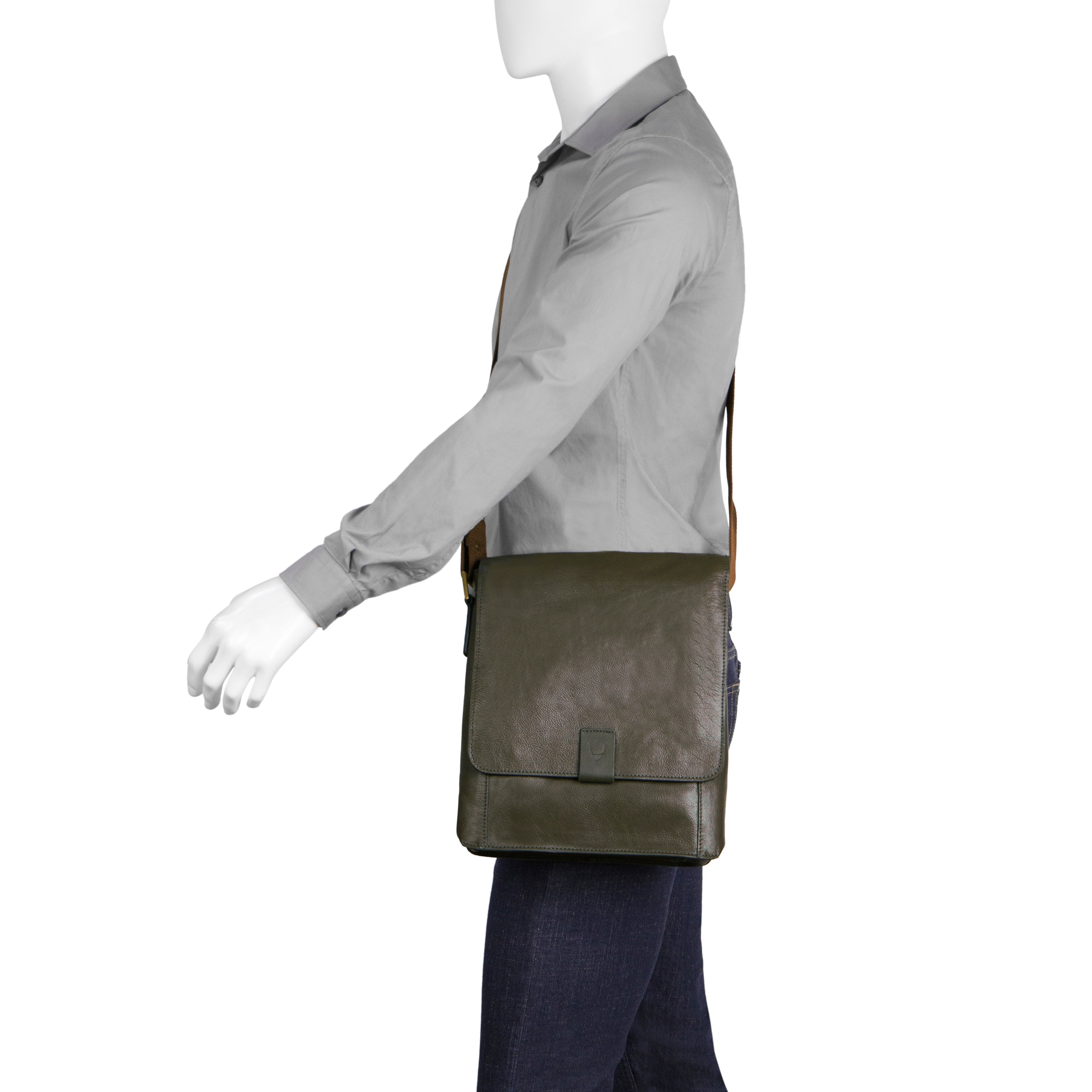 Aiden Genuine Leather Medium Crossbody Men/Women Shoulder Messenger Bag/Travel Bag / 10.5