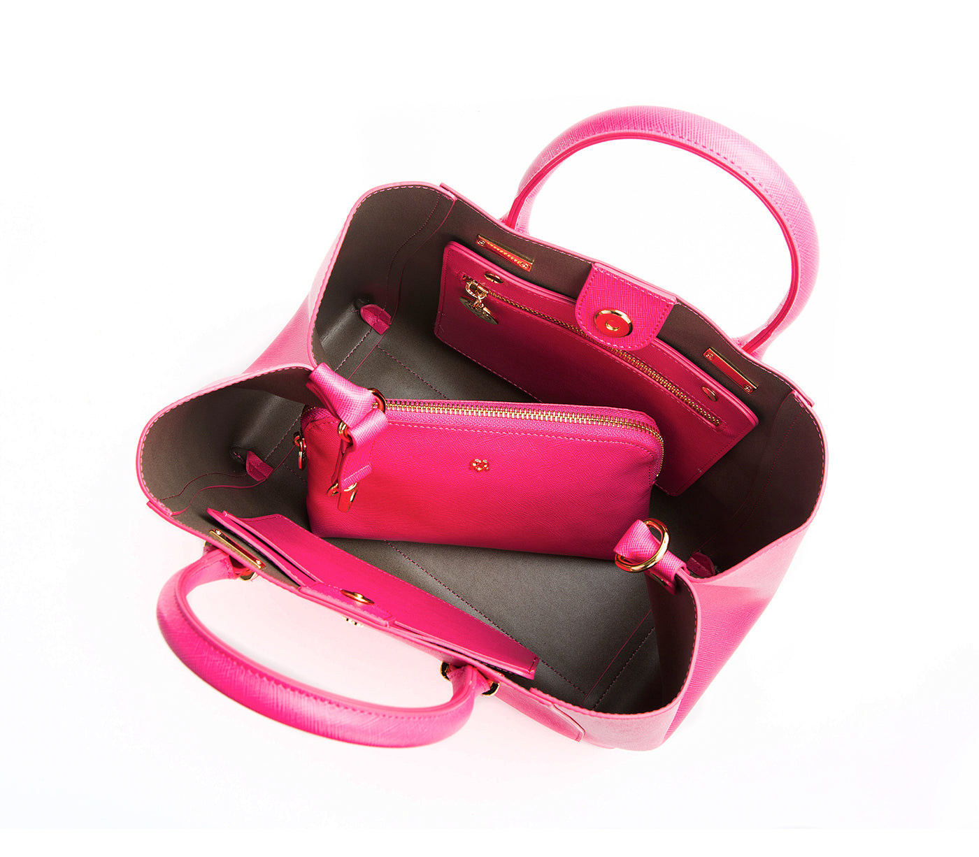 Jane - Hot Pink Vegan Leather Satchel