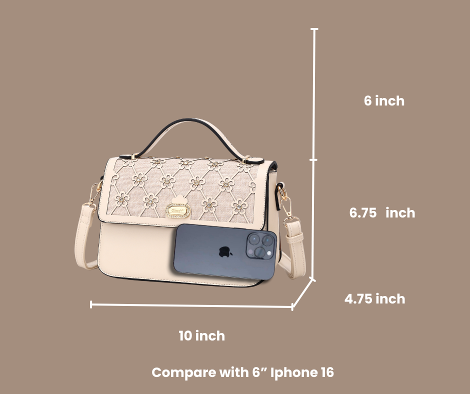 Wildflower Handmade Crossbody Satchel Evening Bag