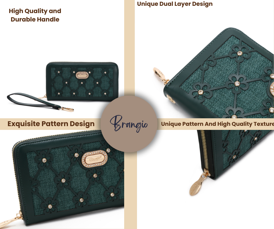 Wildflower Handmade Wristlet Wallet