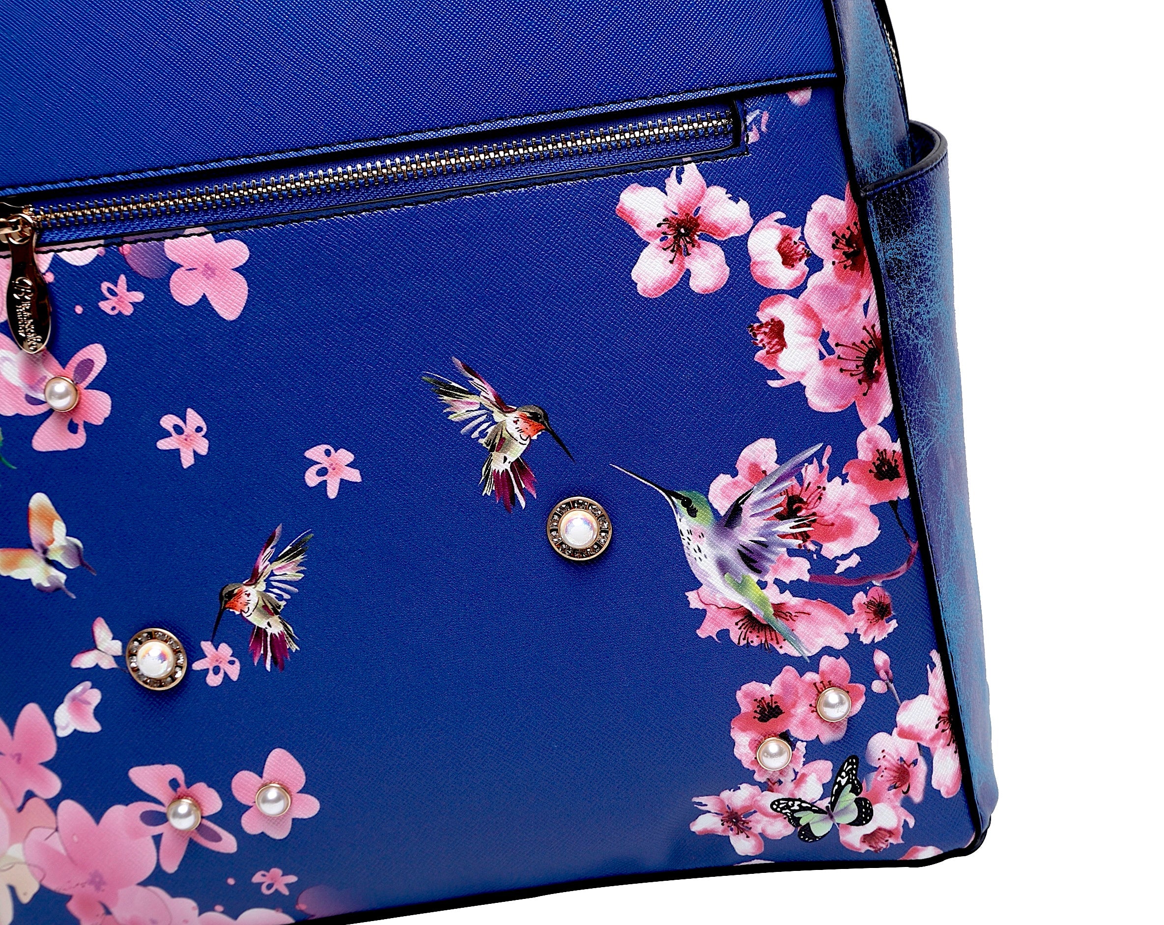 Hummingbird Crystal Laced Vegan Backpack + Wallet