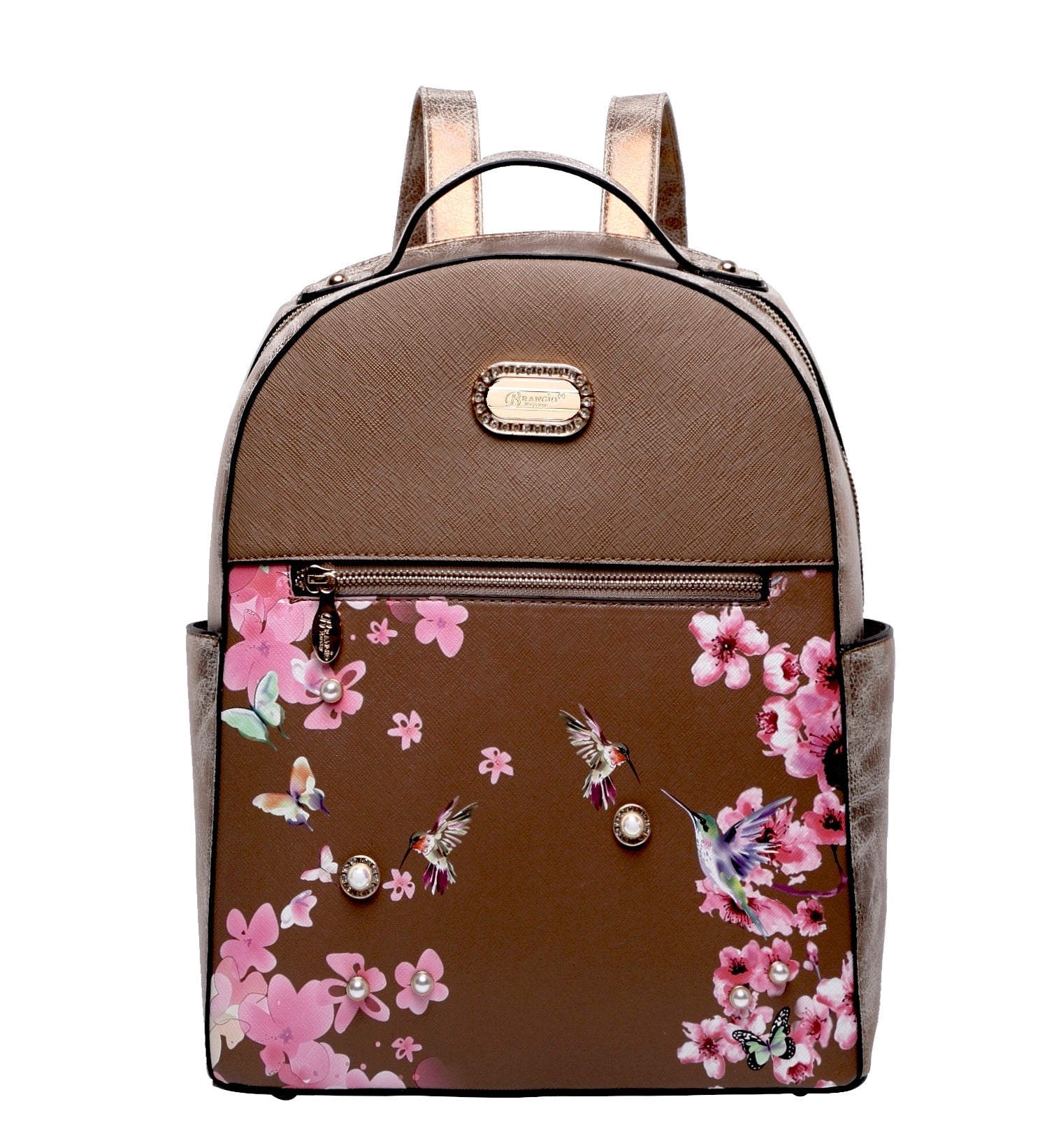 Hummingbird Crystal Laced Vegan Backpack + Wallet