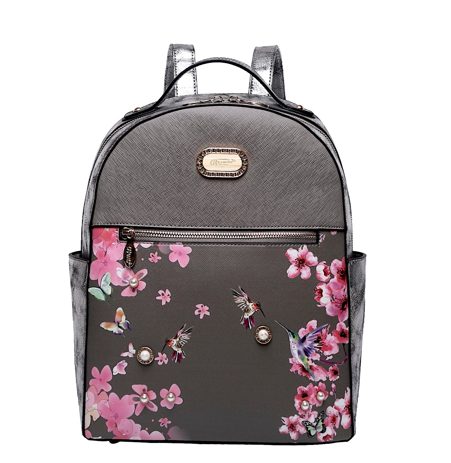 Hummingbird Crystal Laced Vegan Backpack + Wallet