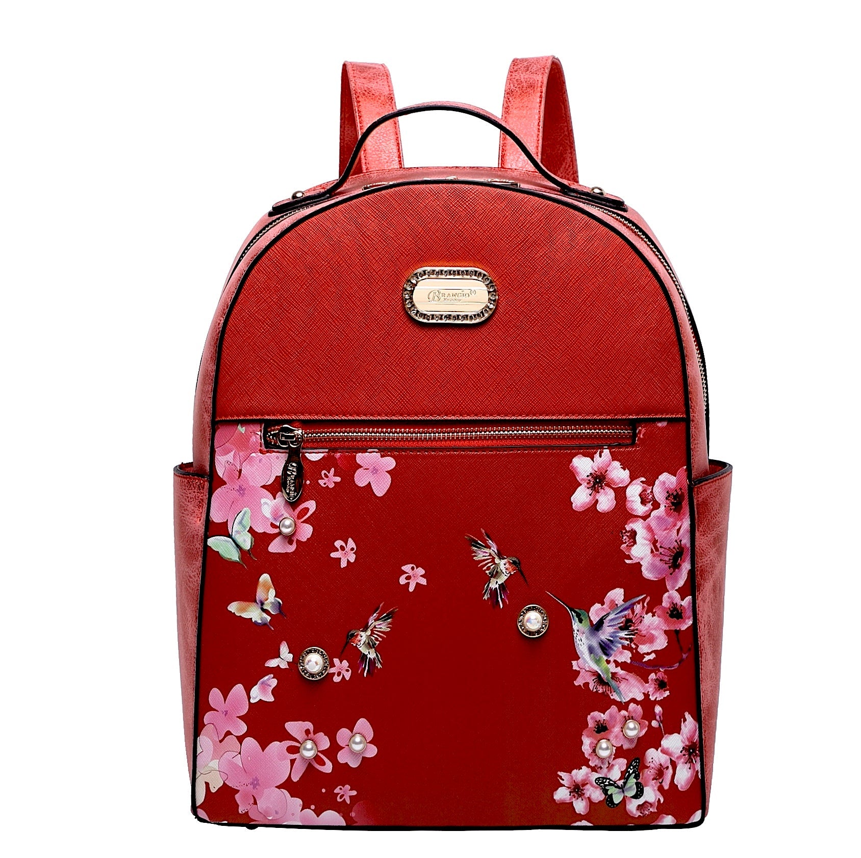 Hummingbird Crystal Laced Vegan Backpack + Wallet