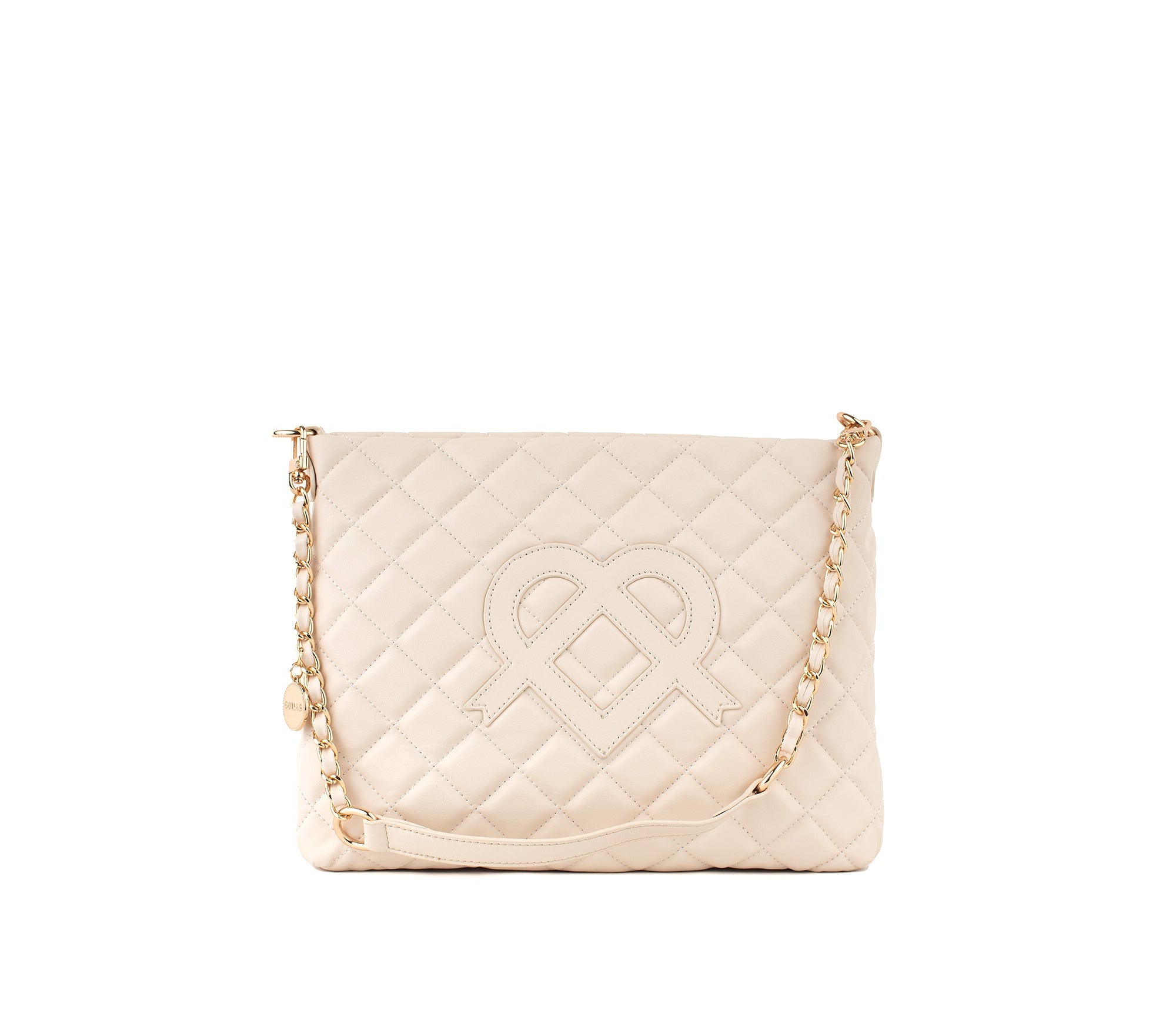 Koi - Off-White Quilted Vegan Leather Purse