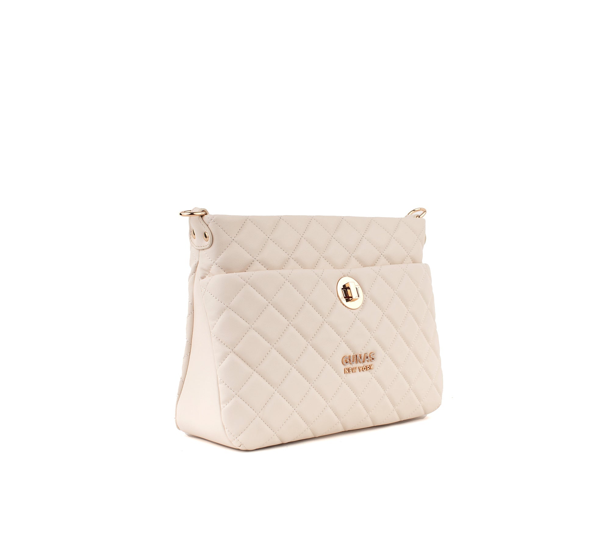 Koi - Off-White Quilted Vegan Leather Purse