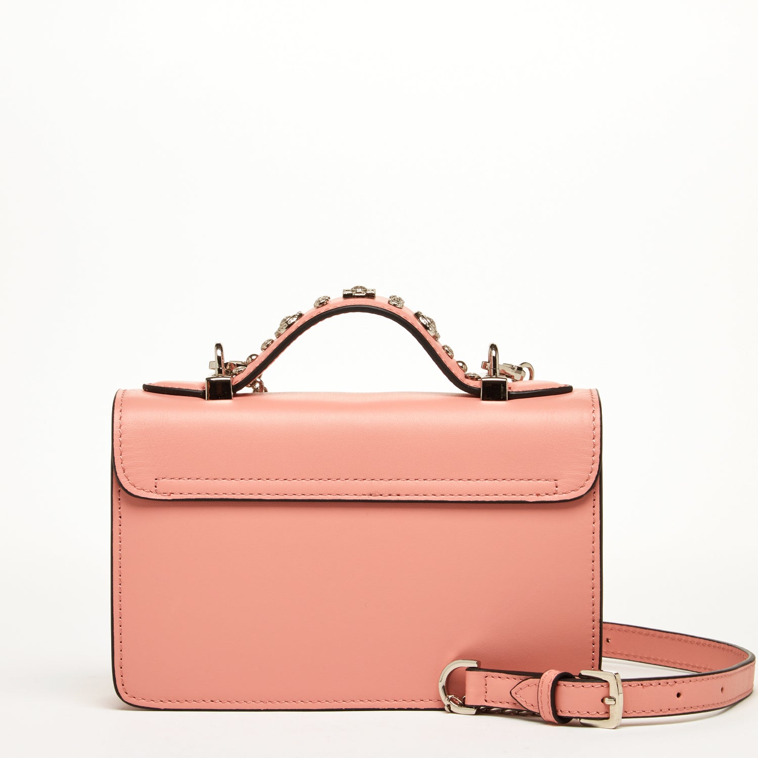 SUSU the Hollywood Leather Crossbody Bag Pale Pink