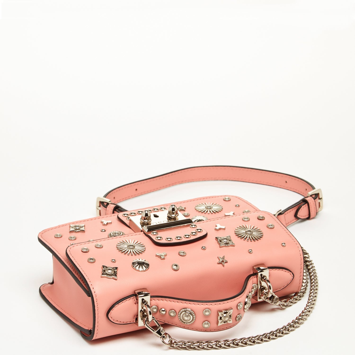 SUSU the Hollywood Leather Crossbody Bag Pale Pink