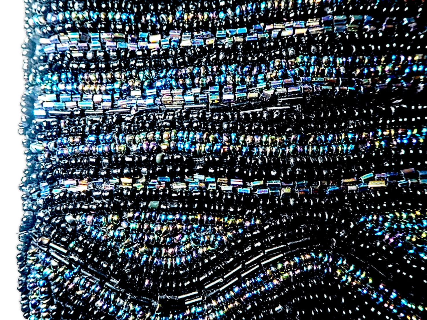 Bolso Fantasía De Mano Con Cuentas De Cristal en Negro