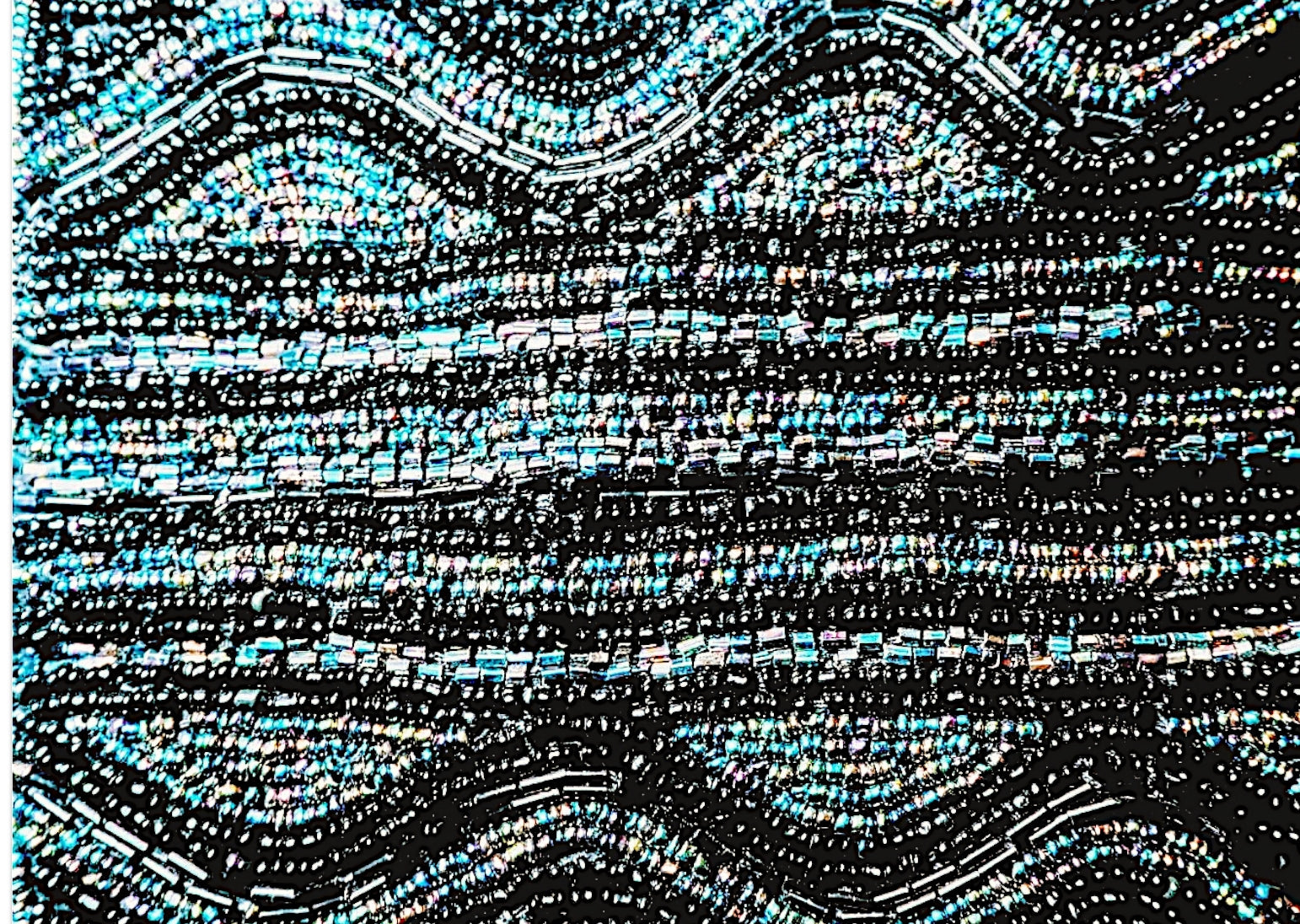 Bolso Fantasía De Mano Con Cuentas De Cristal en Negro