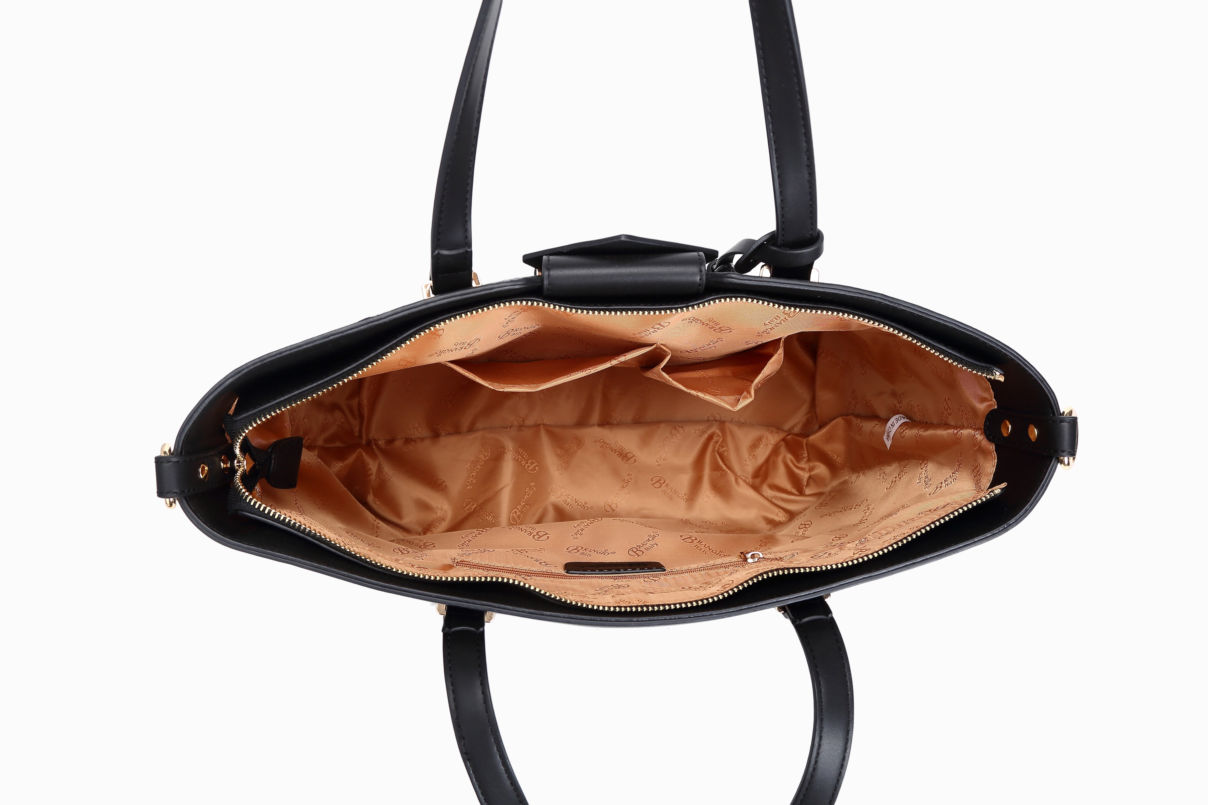 Brangio Stylish Perforated Tote Bag+Wallet 2pcs/Matching Set