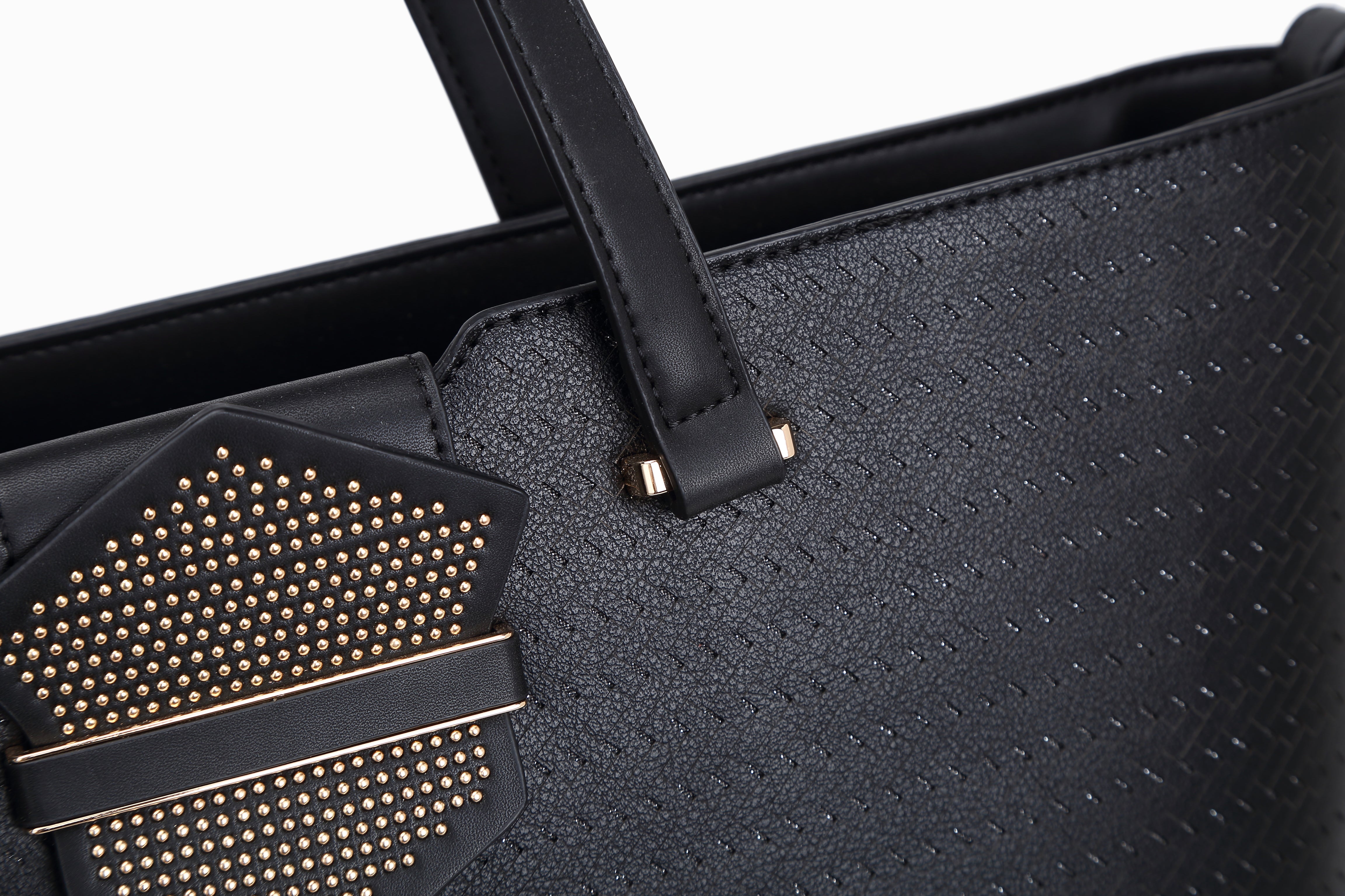 Brangio Stylish Perforated Tote Bag+Wallet 2pcs/Matching Set