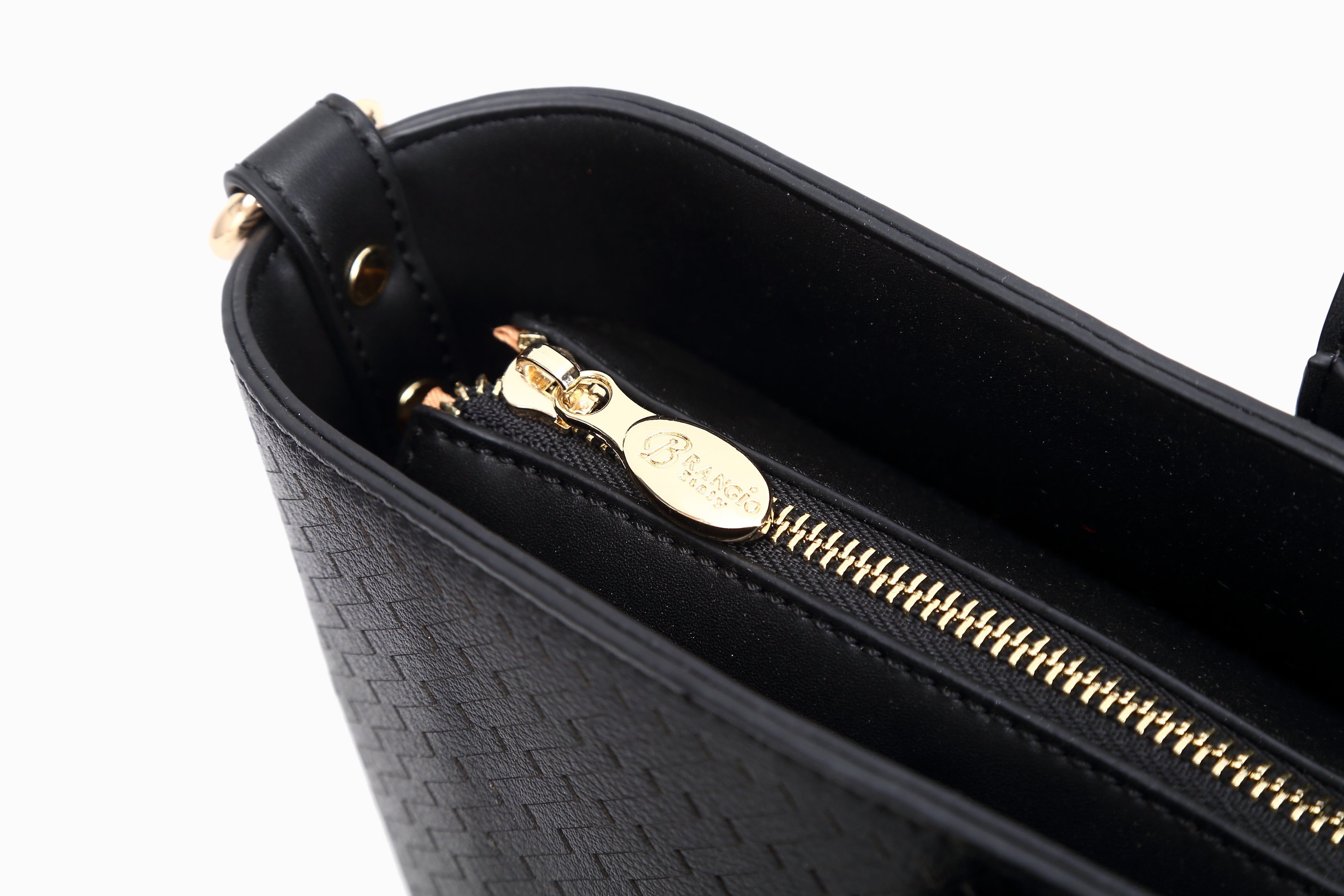 Brangio Stylish Perforated Tote Bag+Wallet 2pcs/Matching Set