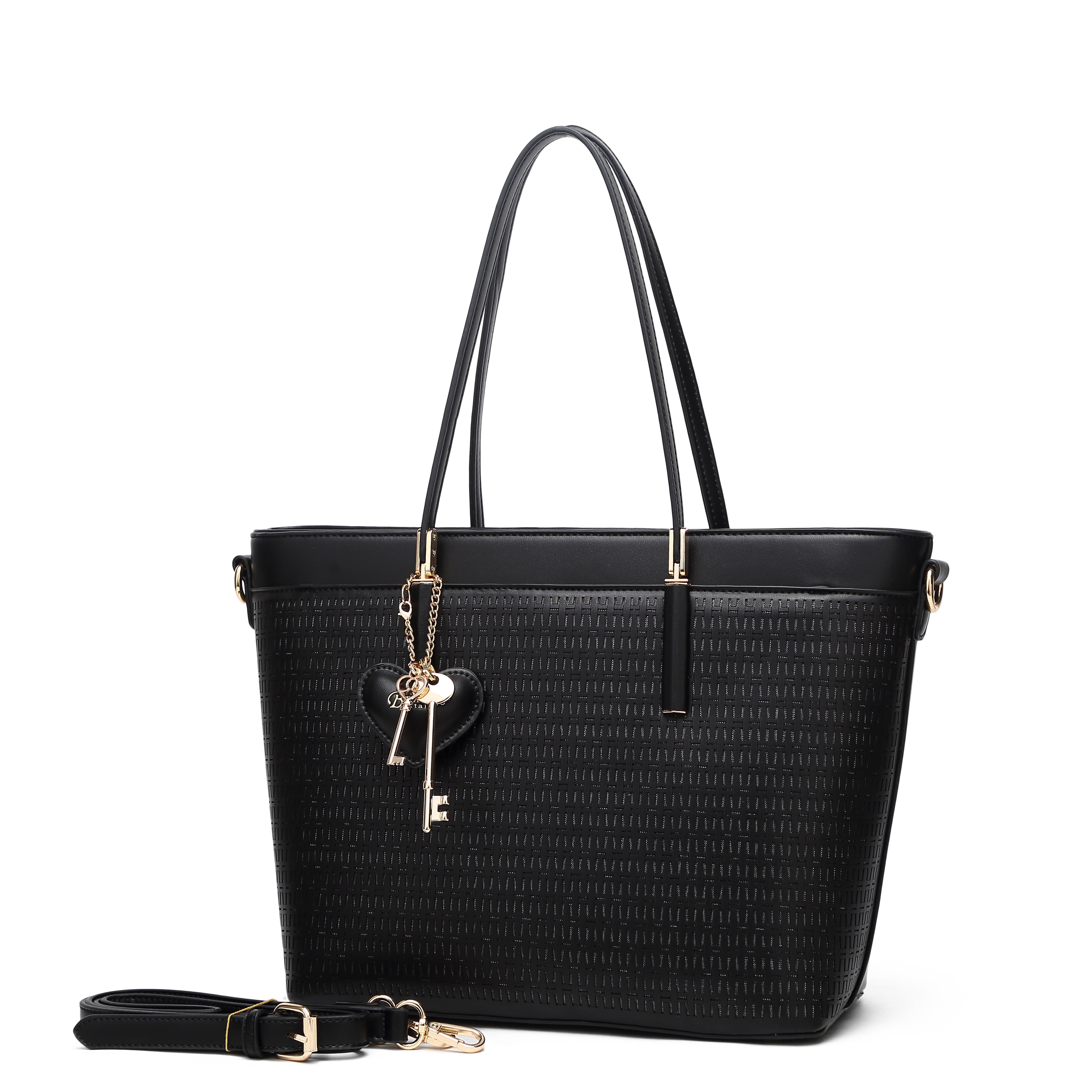 Sacred Love Wings Crystal Vegan Leather Tote Bag + Wallet Set