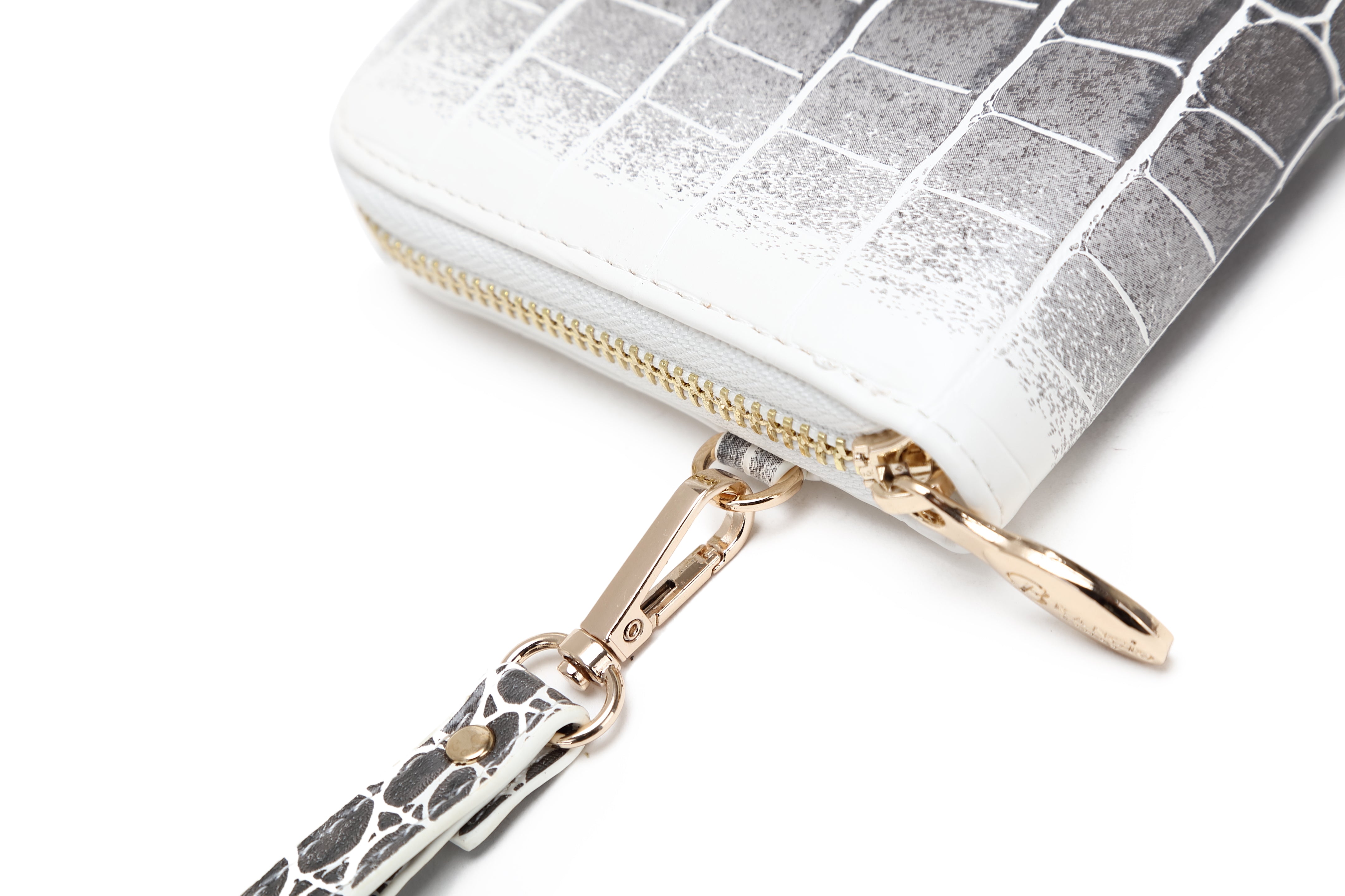 Brangio Croc-Embossed Wristlet Wallet