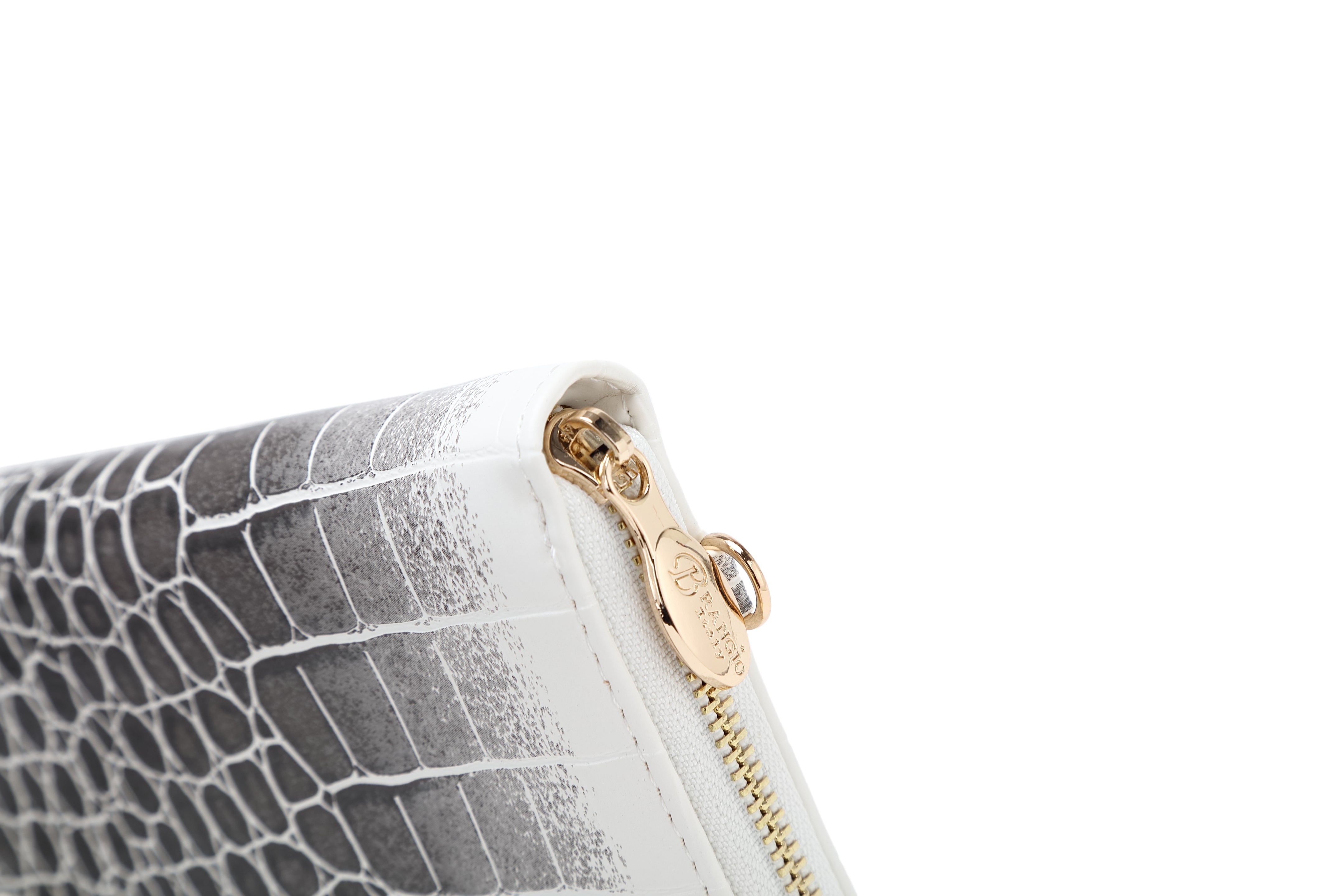 Brangio Croc-Embossed Wristlet Wallet