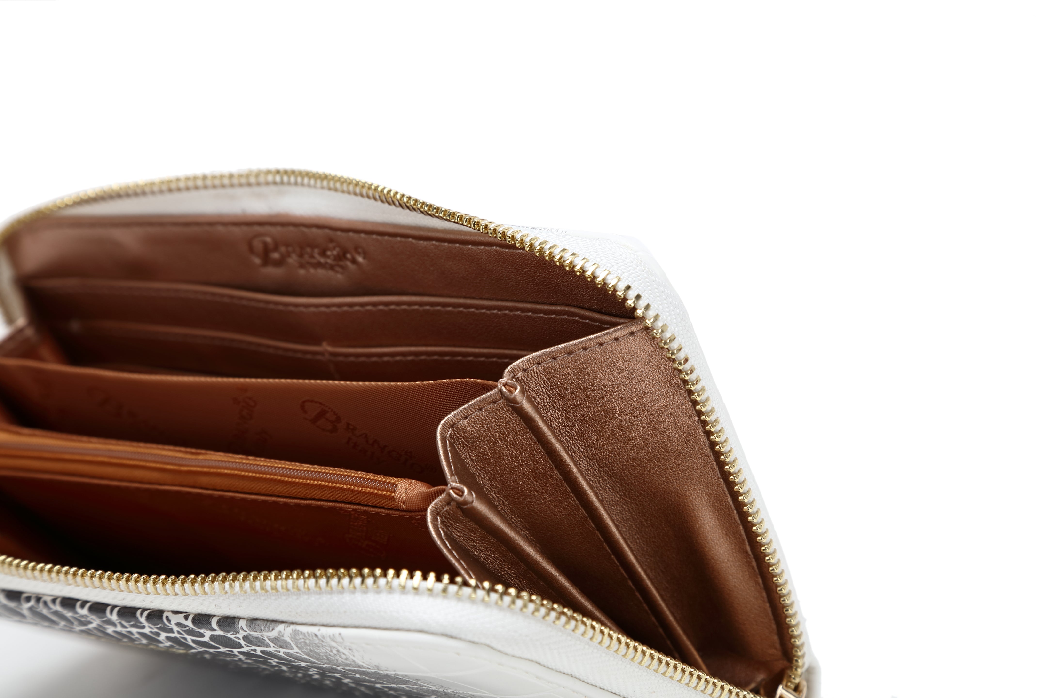 Brangio Croc-Embossed Wristlet Wallet