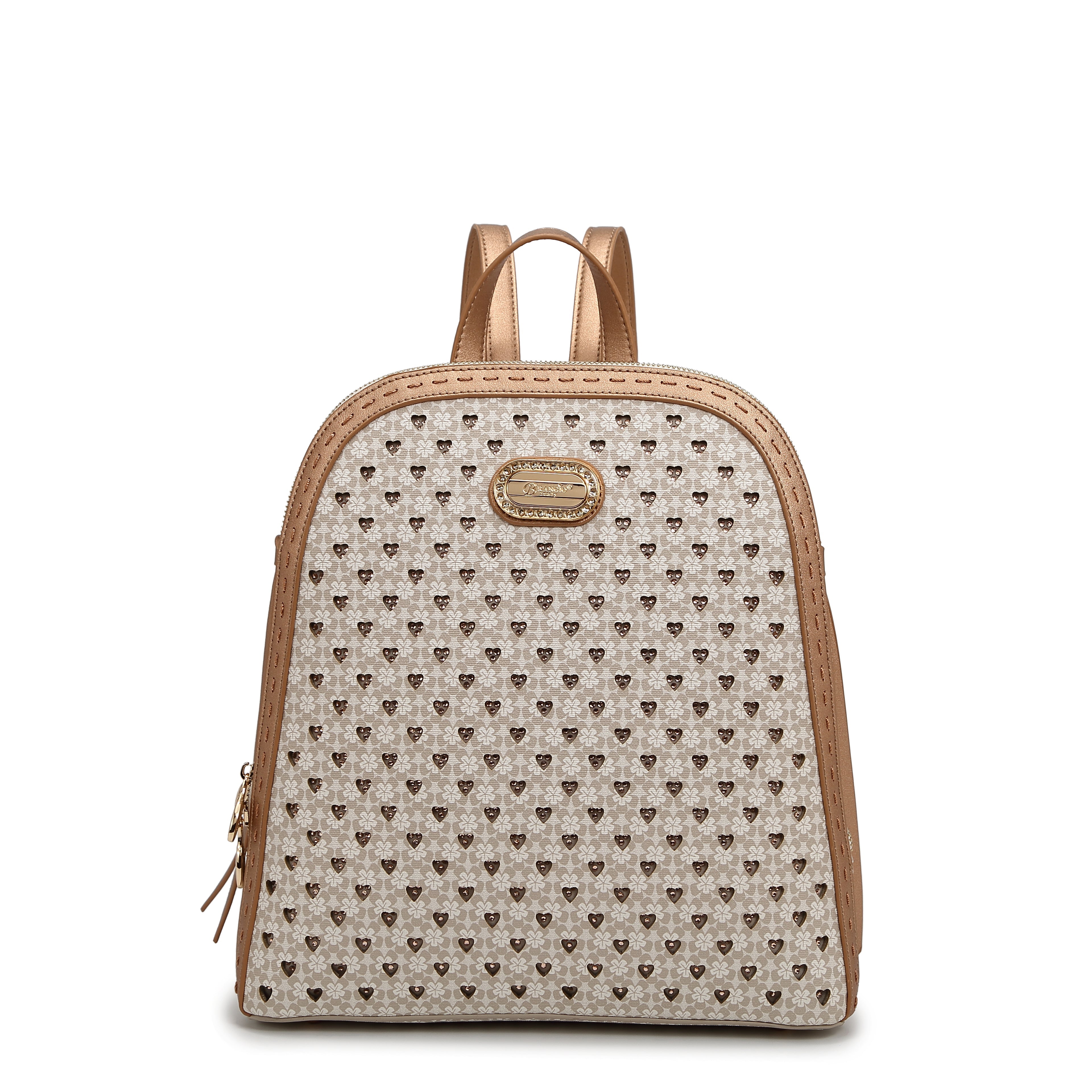 Brangio Luxury Floral-Print Backpack