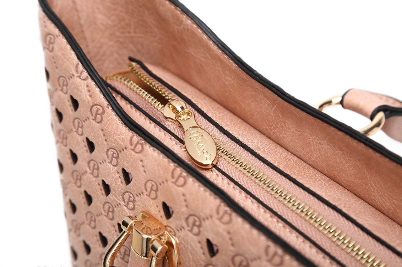 Millionaire Queen Double Layer Crystal Engraved Tote + Wallet Set