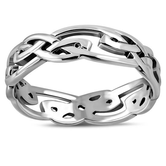 Celtic Knot Silver Band Ring