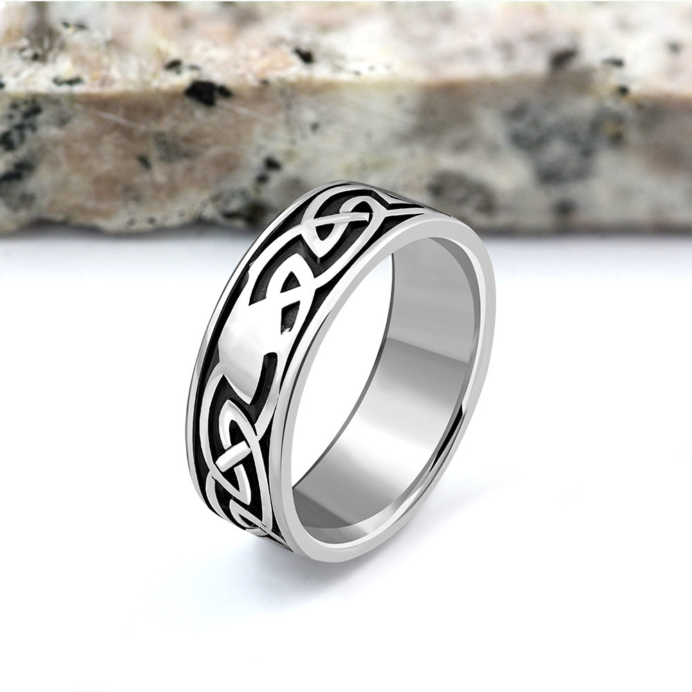 Celtic Band Silver Ring