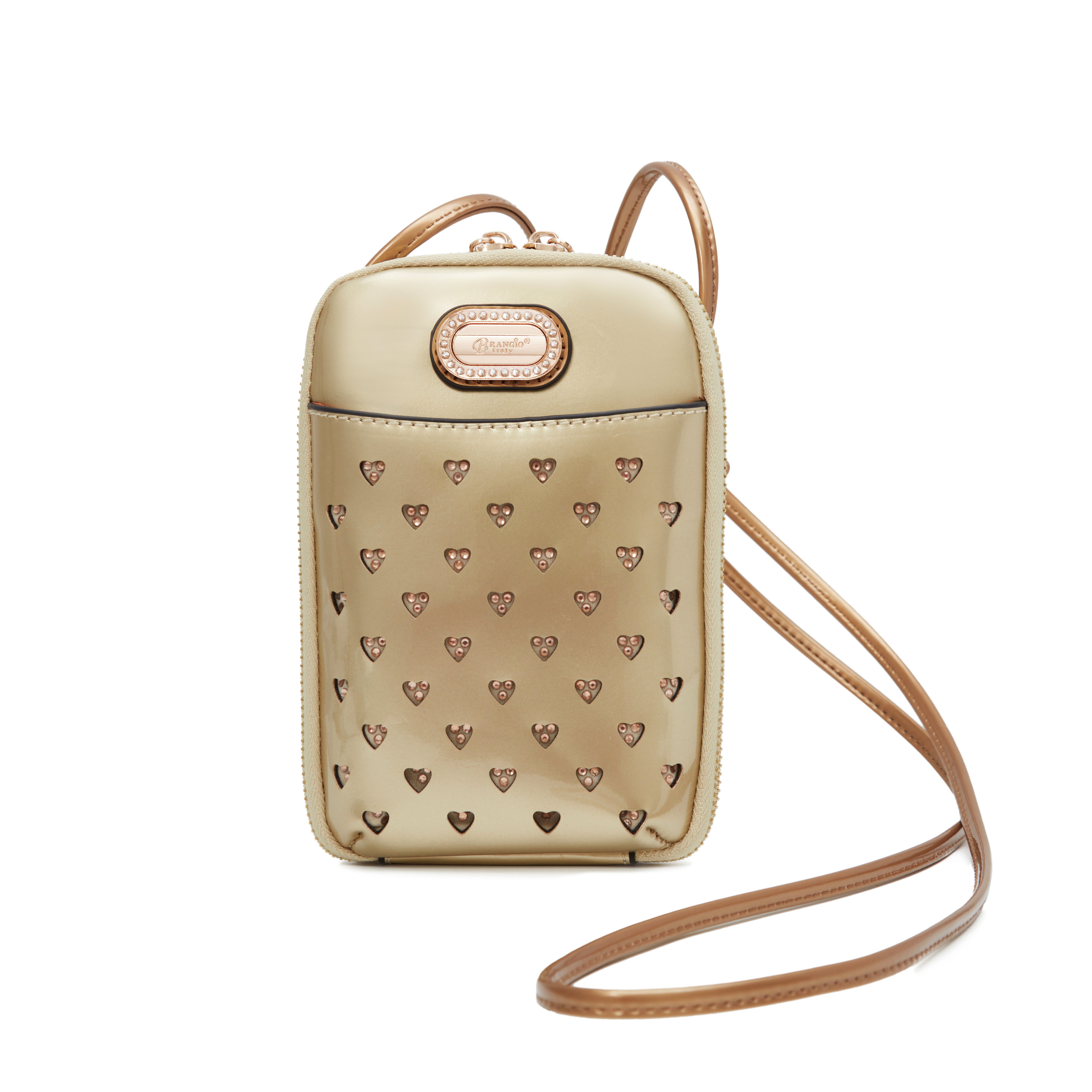 Brangio Luxe Heart Cutout Crossbody Bag