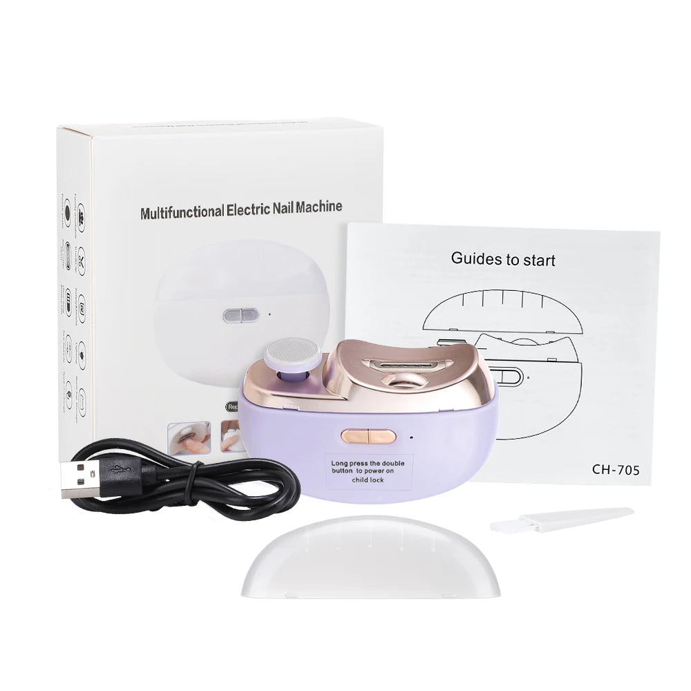 2-in-1 Electric Nail Clipper & Grinder – Portable